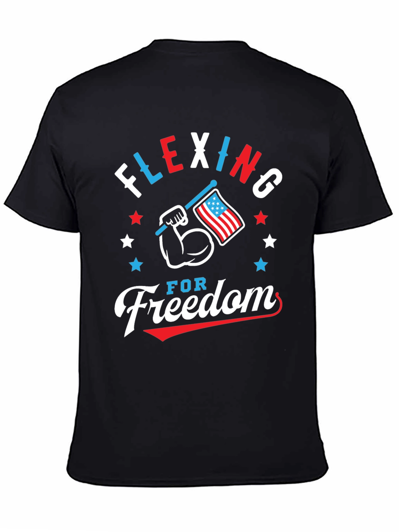 Flexing for Freedom Patriotic T-Shirt
