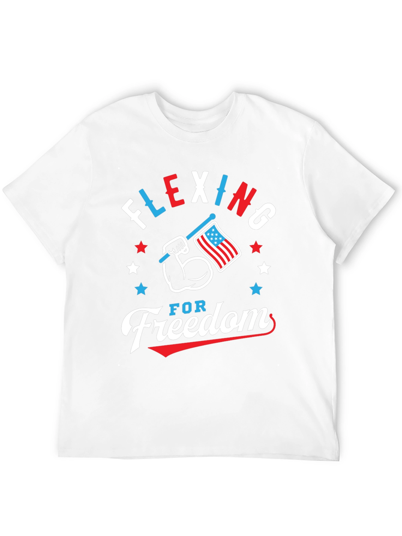 Flexing for Freedom Patriotic T-Shirt