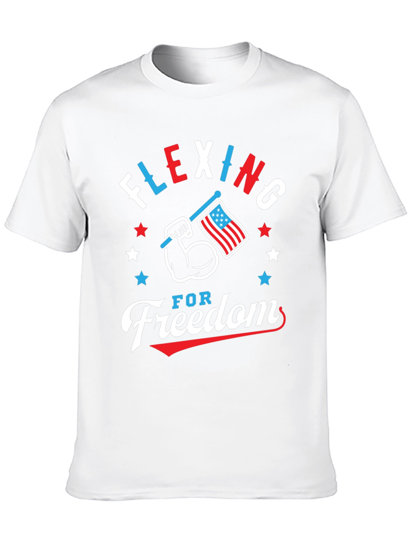 Flexing for Freedom Patriotic T-Shirt