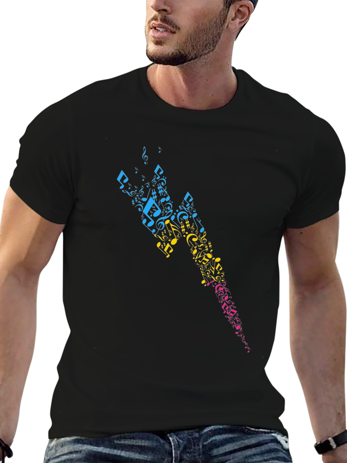 Musical Lightning Bolt Graphic Tee