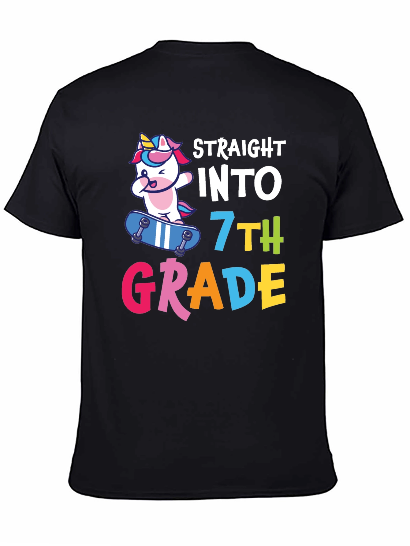 Straight into 7th Grade Unicorn T-Shirt