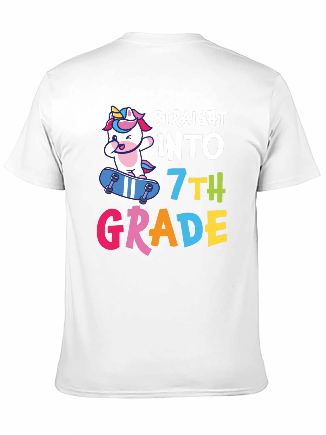 Straight into 7th Grade Unicorn T-Shirt