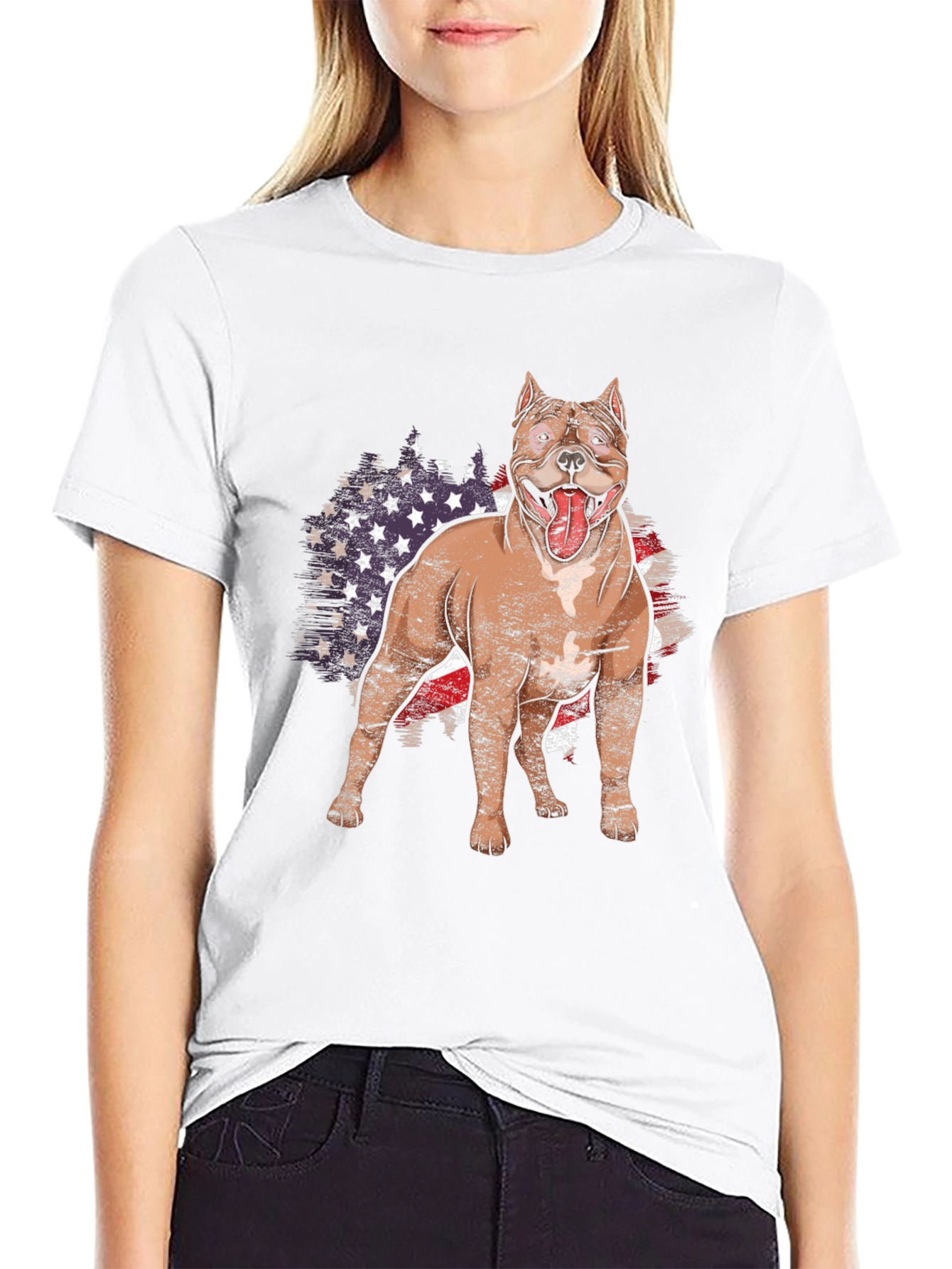 American Pitbull Dog Graphic Tee