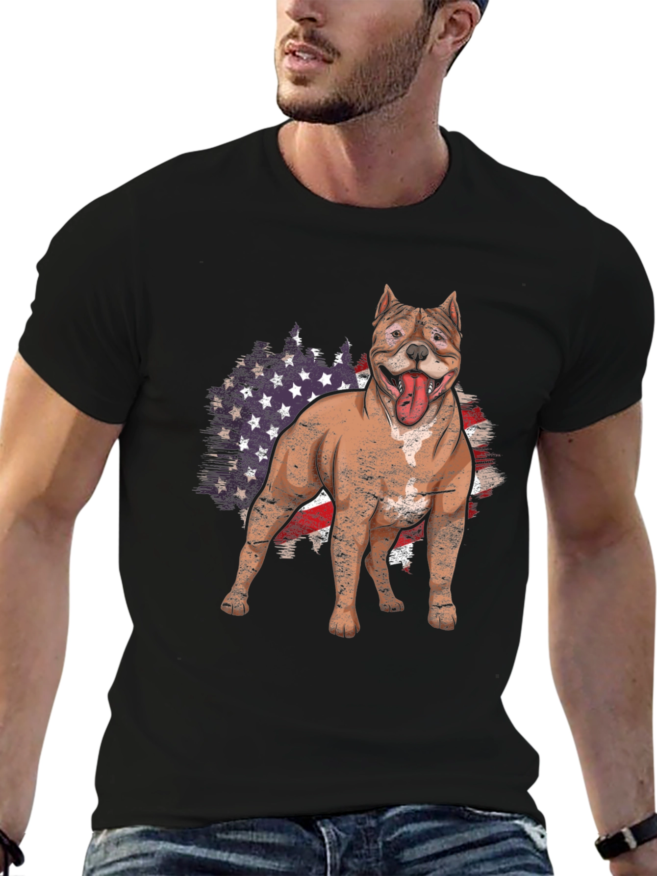 American Pitbull Dog Graphic Tee
