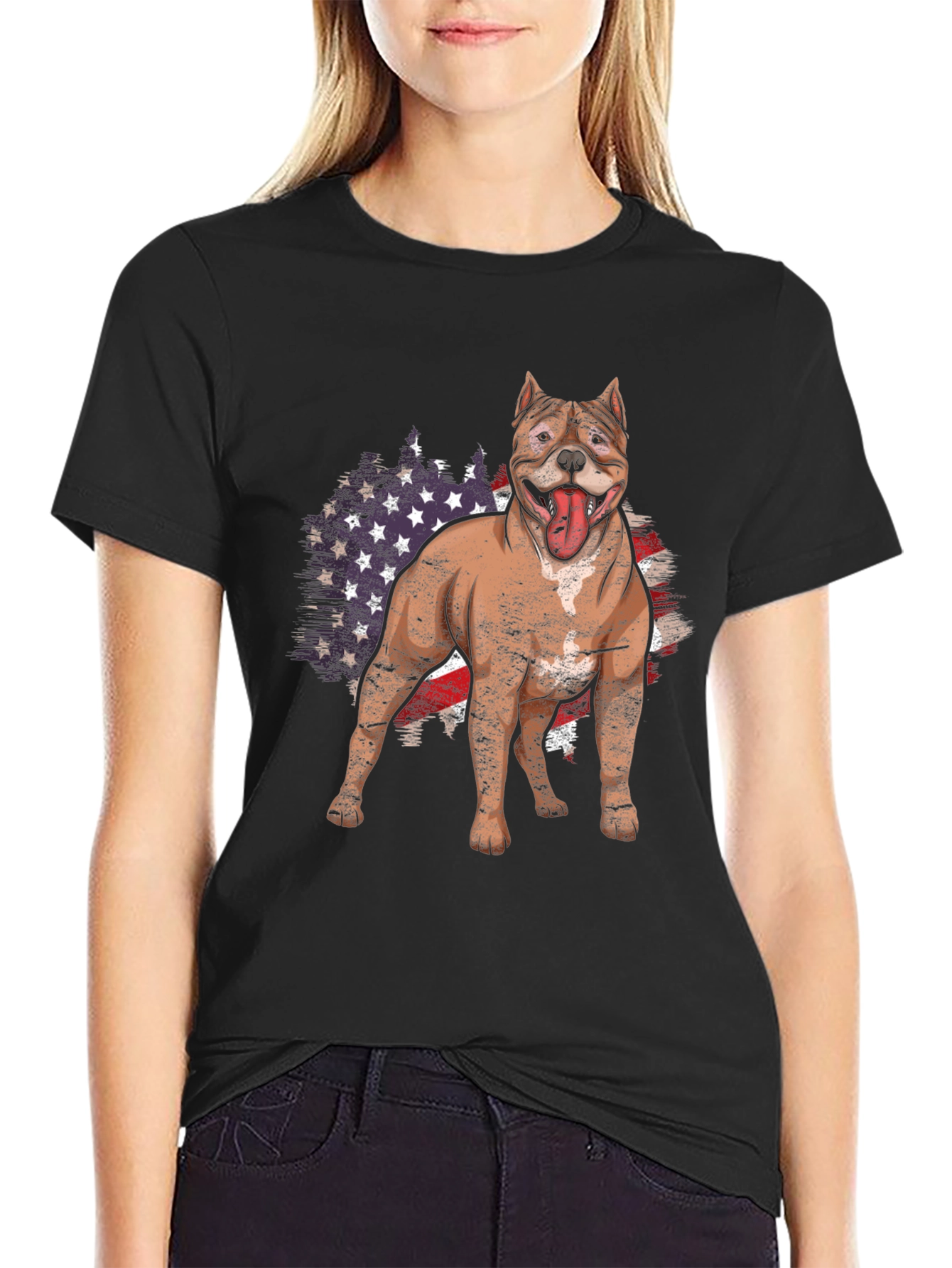 American Pitbull Dog Graphic Tee