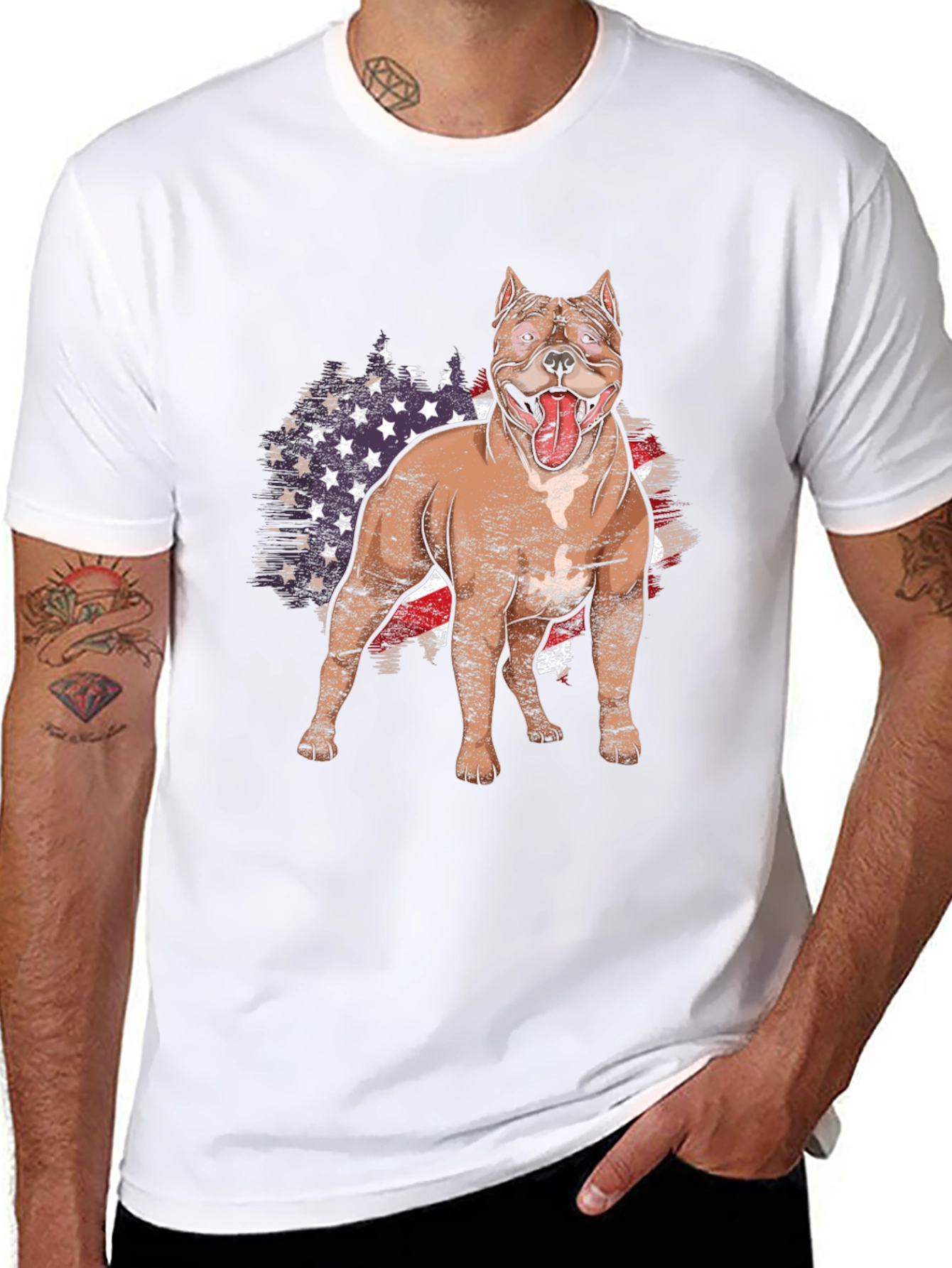American Pitbull Dog Graphic Tee