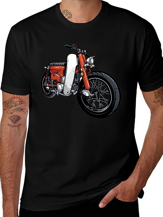Vintage Motorcycle Graphic T-Shirt - Classic Ride Design