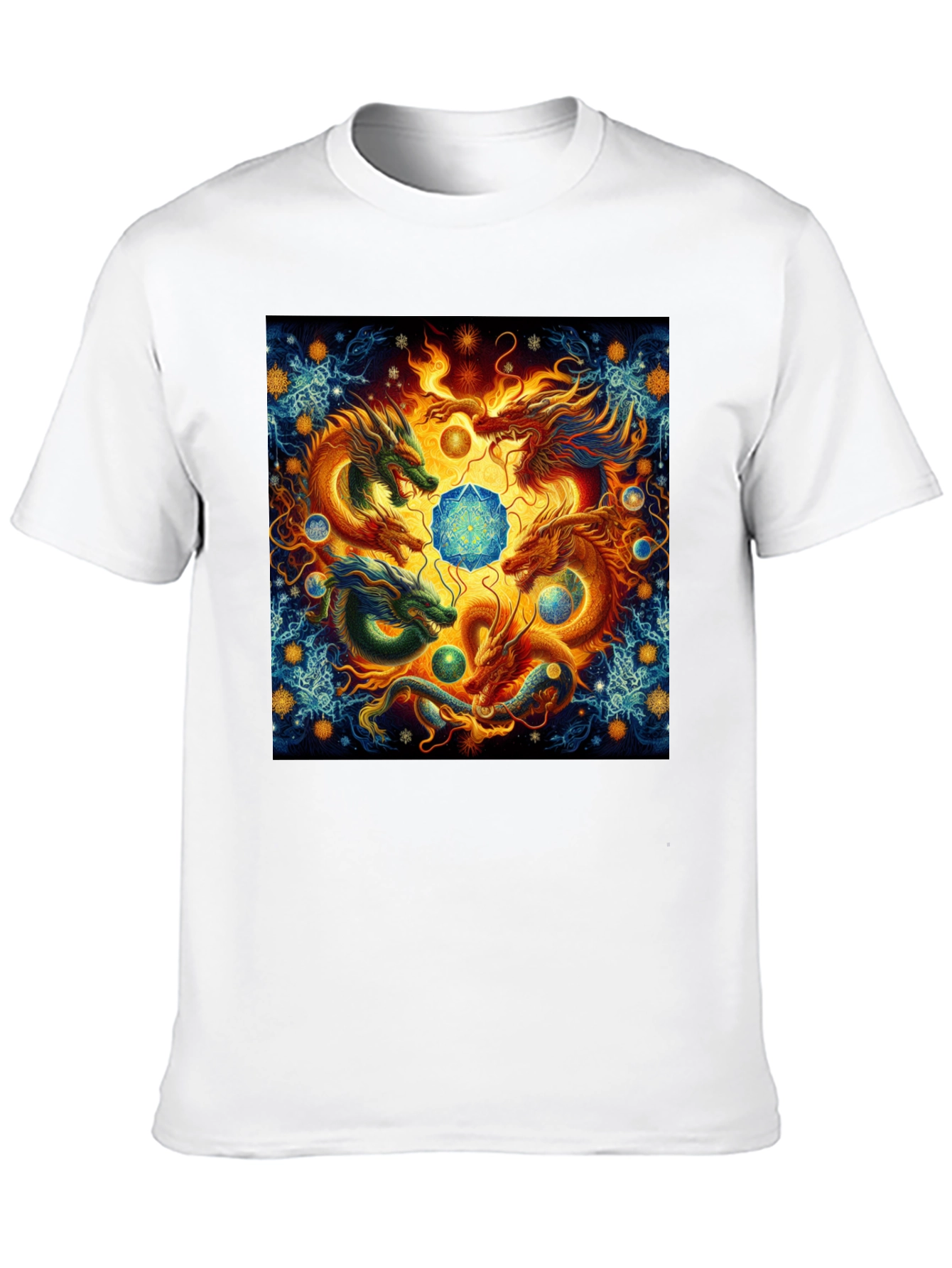 Dragon Circle T-Shirt: Mystical Guardian Design