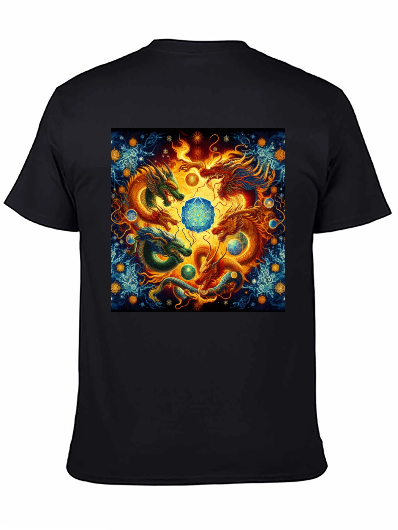 Dragon Circle T-Shirt: Mystical Guardian Design