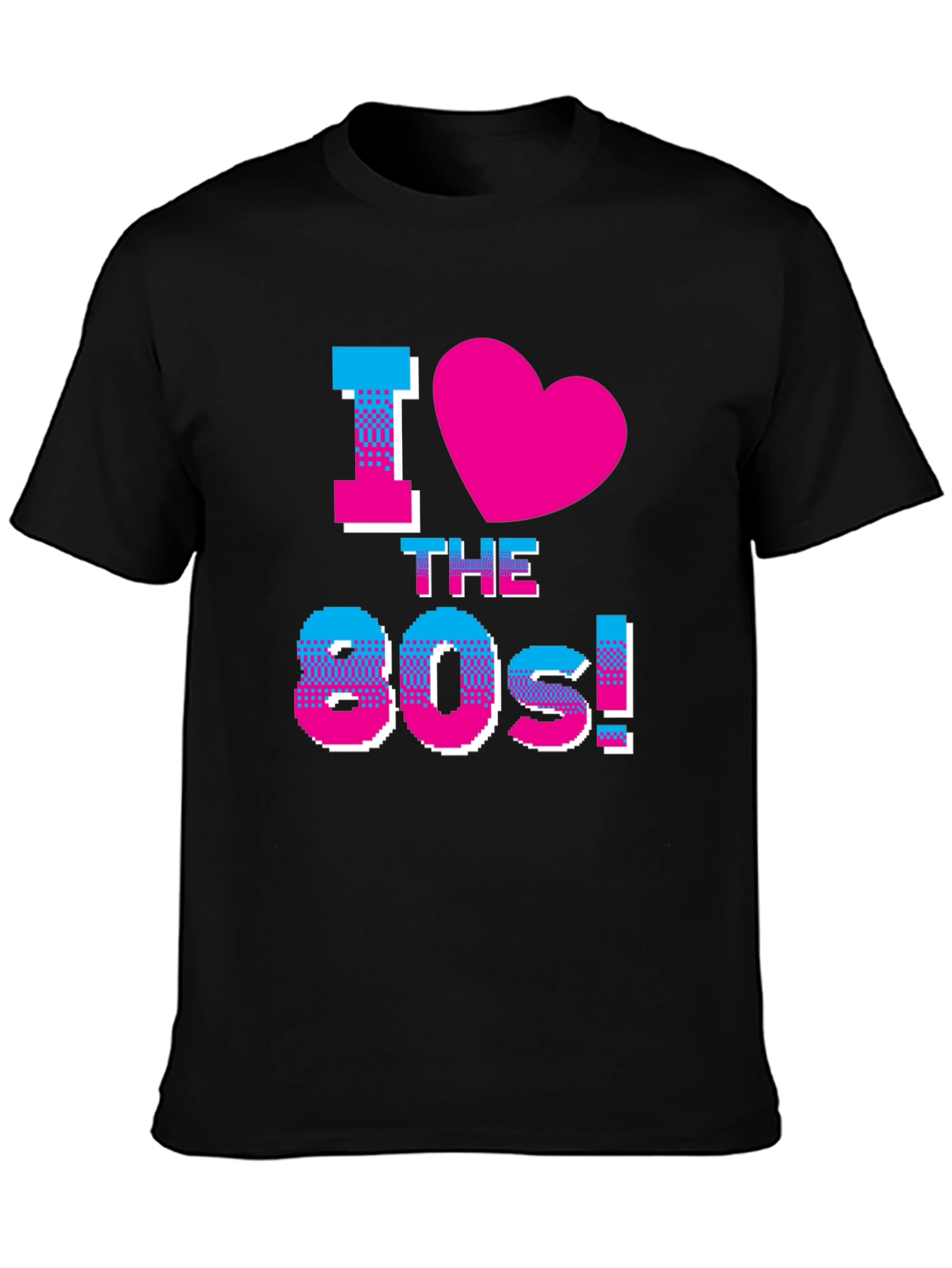 I Love the 80s Retro Graphic Black T-Shirt