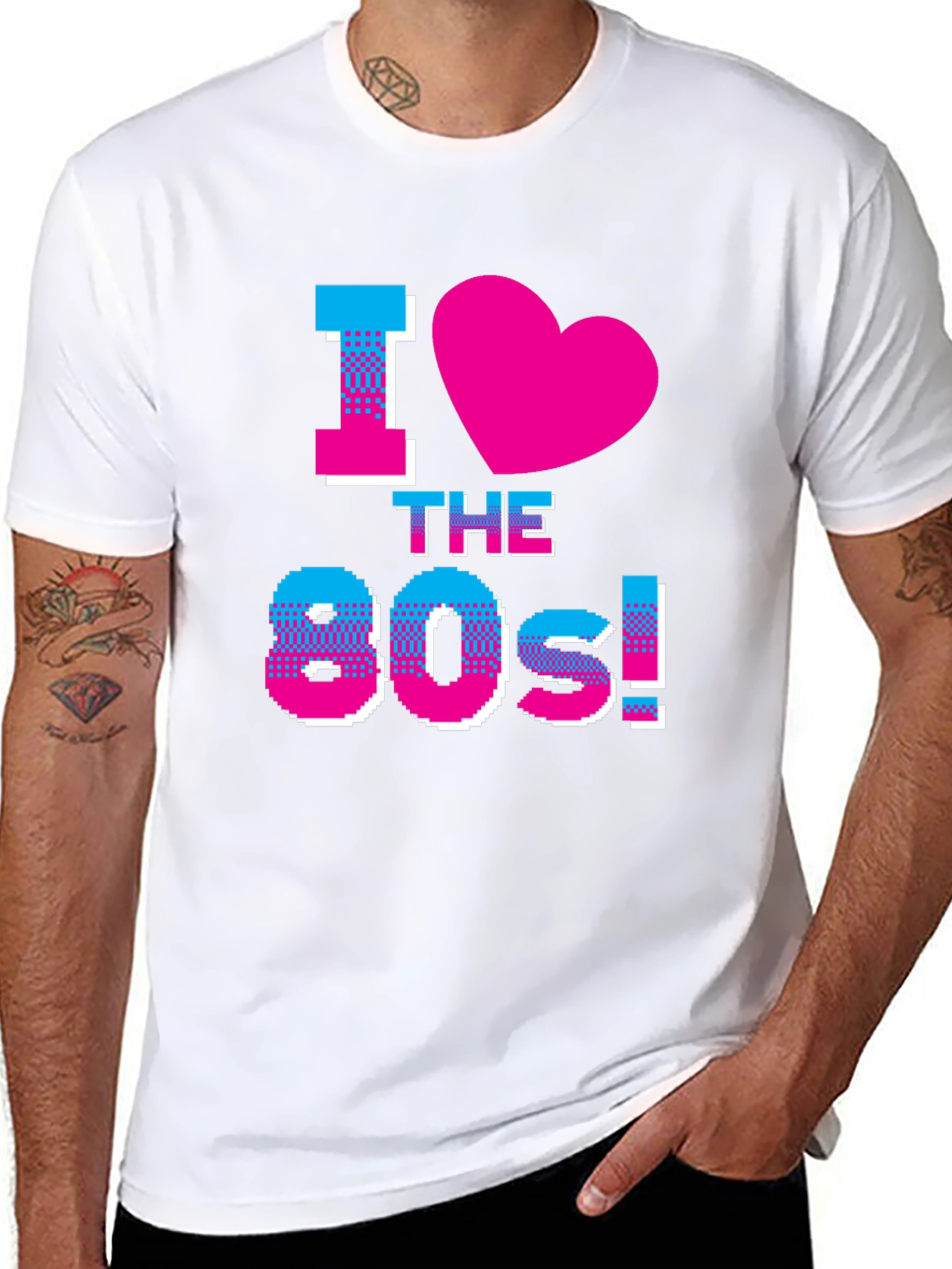 I Love the 80s Retro Graphic Black T-Shirt