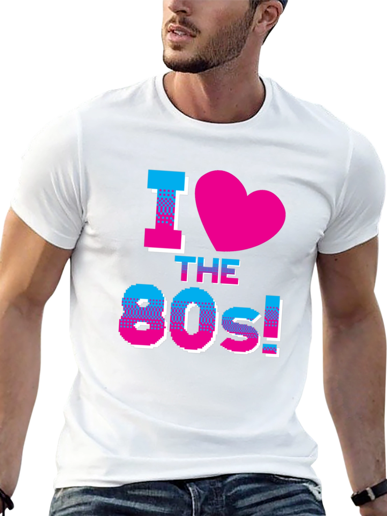 I Love the 80s Retro Graphic Black T-Shirt