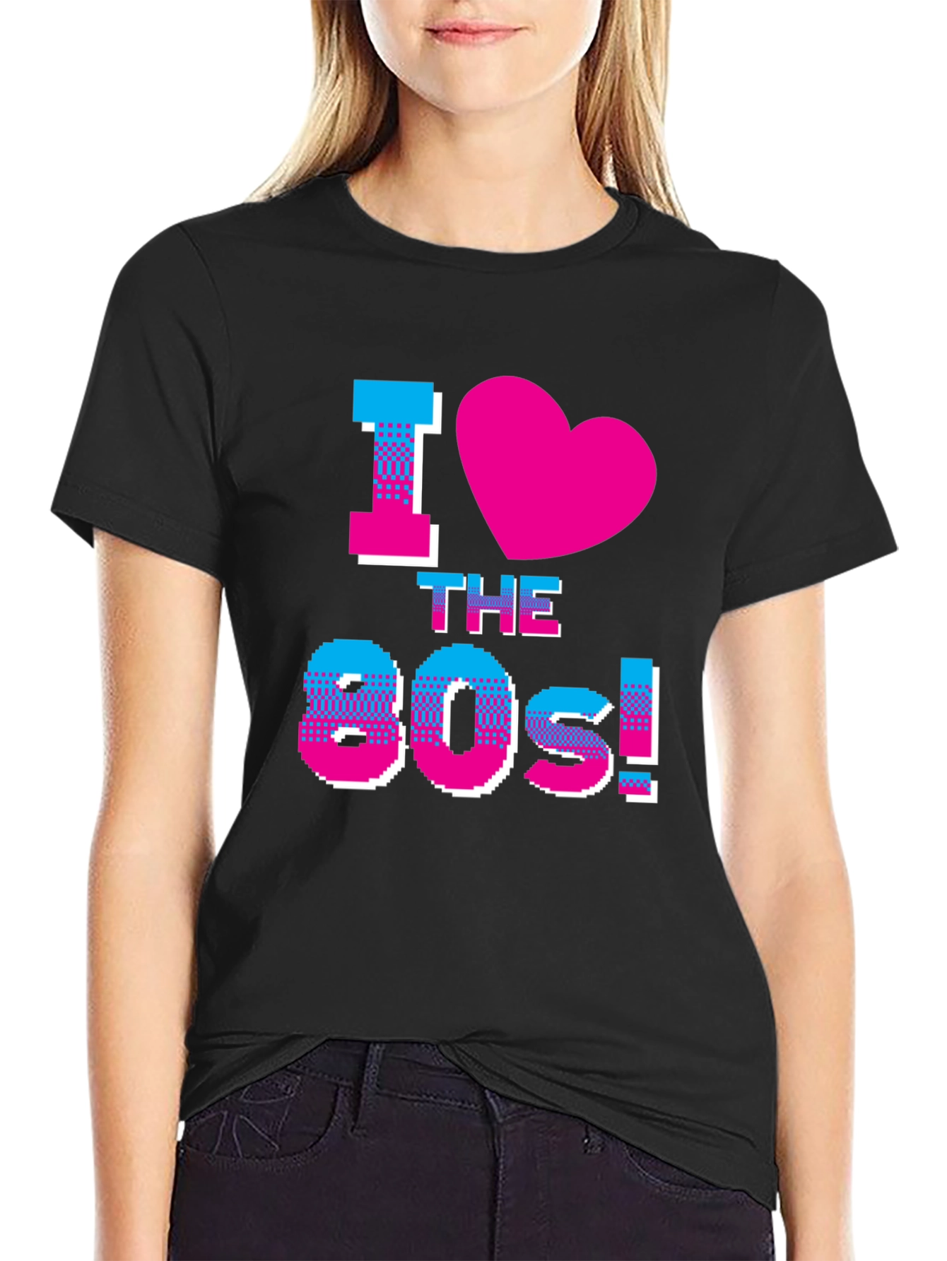 I Love the 80s Retro Graphic Black T-Shirt