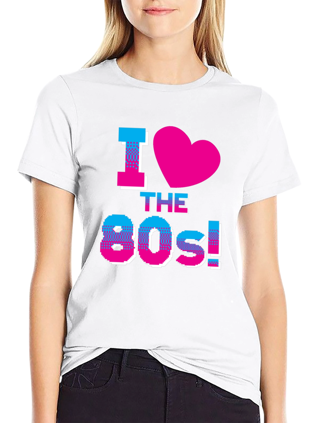 I Love the 80s Retro Graphic Black T-Shirt
