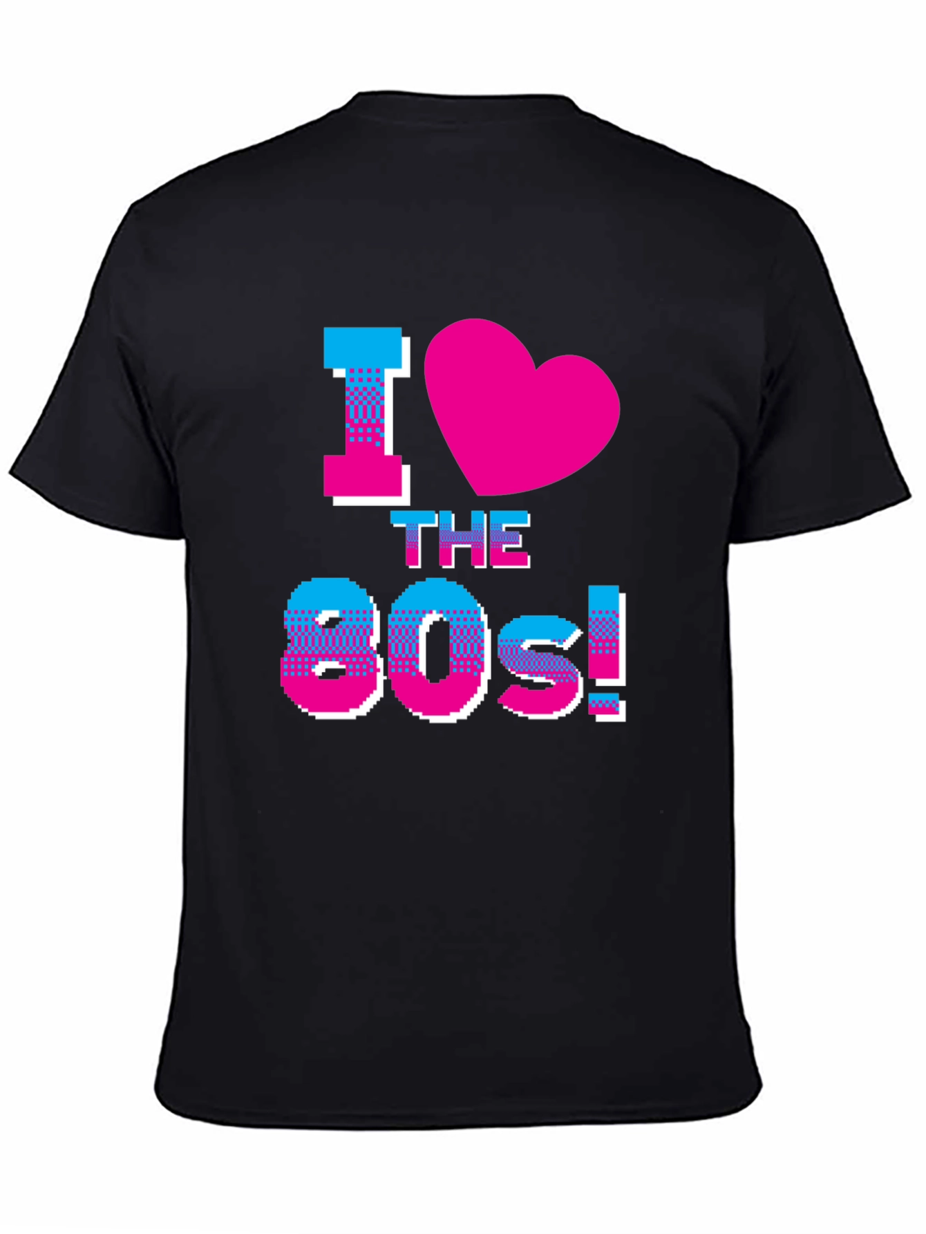 I Love the 80s Retro Graphic Black T-Shirt