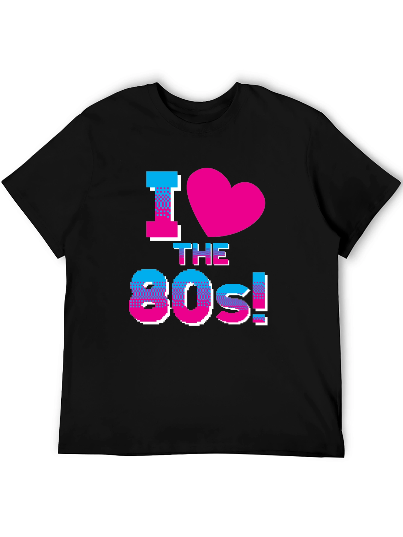 I Love the 80s Retro Graphic Black T-Shirt