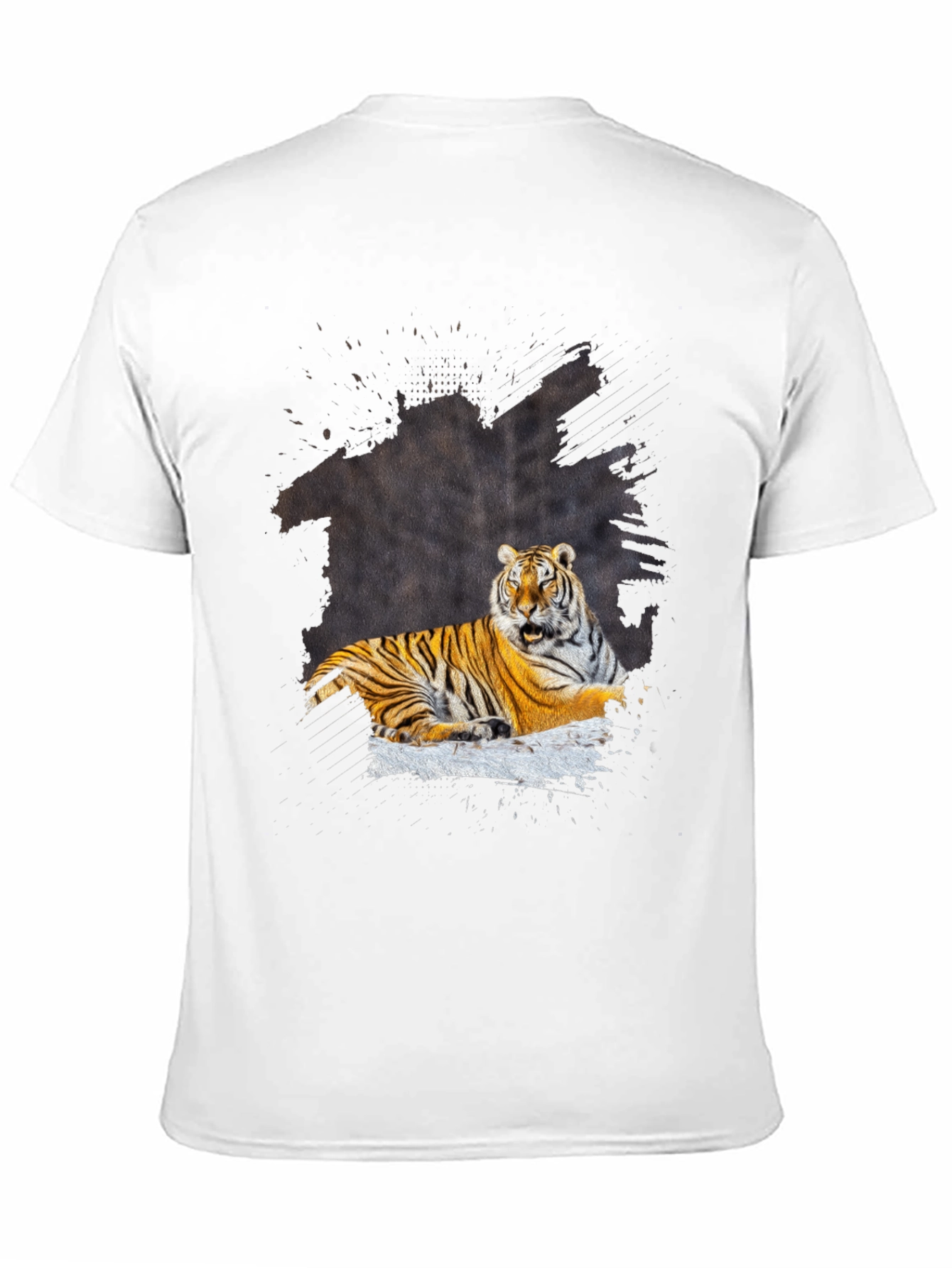 Tiger Graphic Tee - Black Casual T-Shirt
