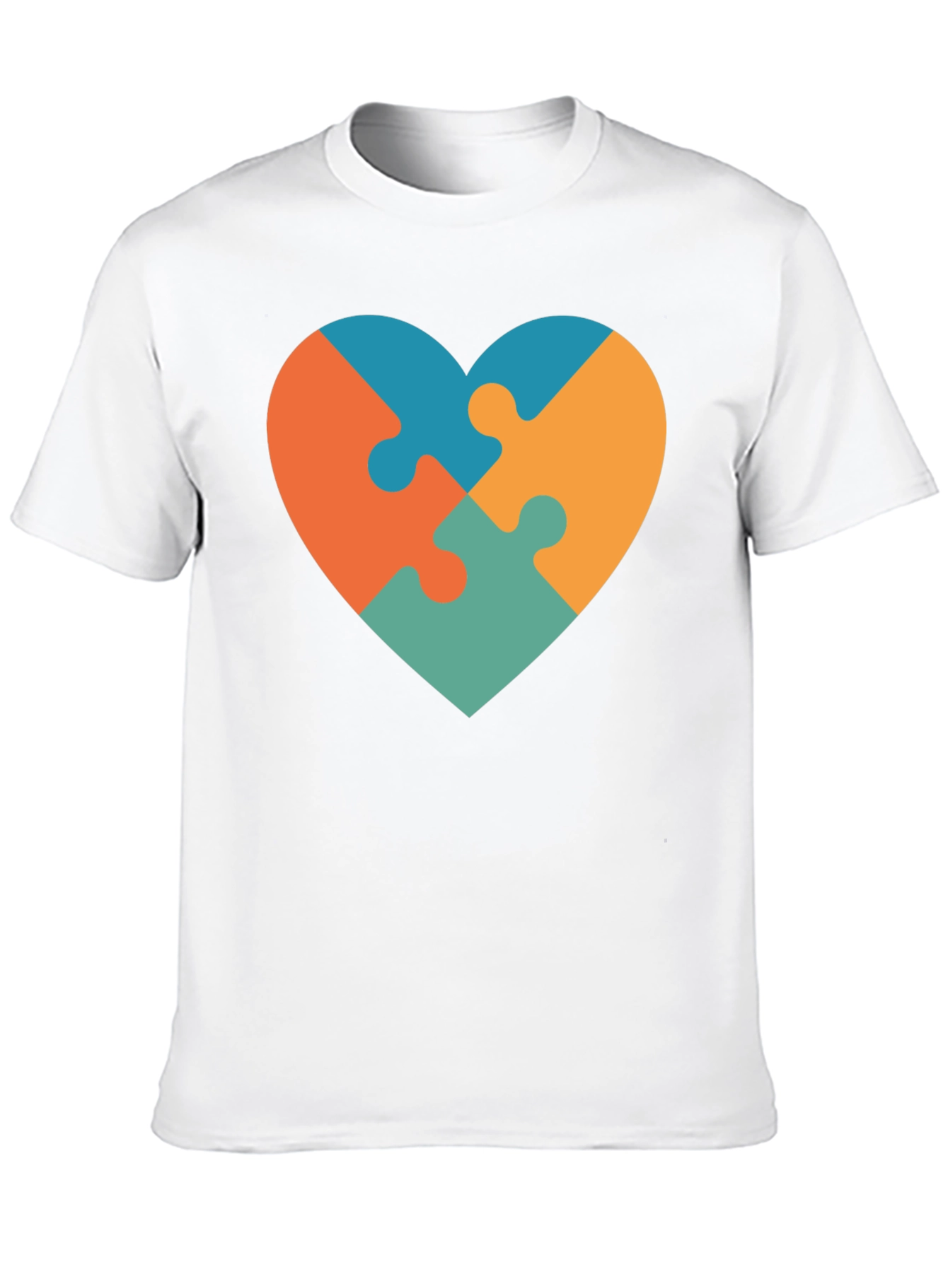 Heart Puzzle Piece T-Shirt - Autism Awareness
