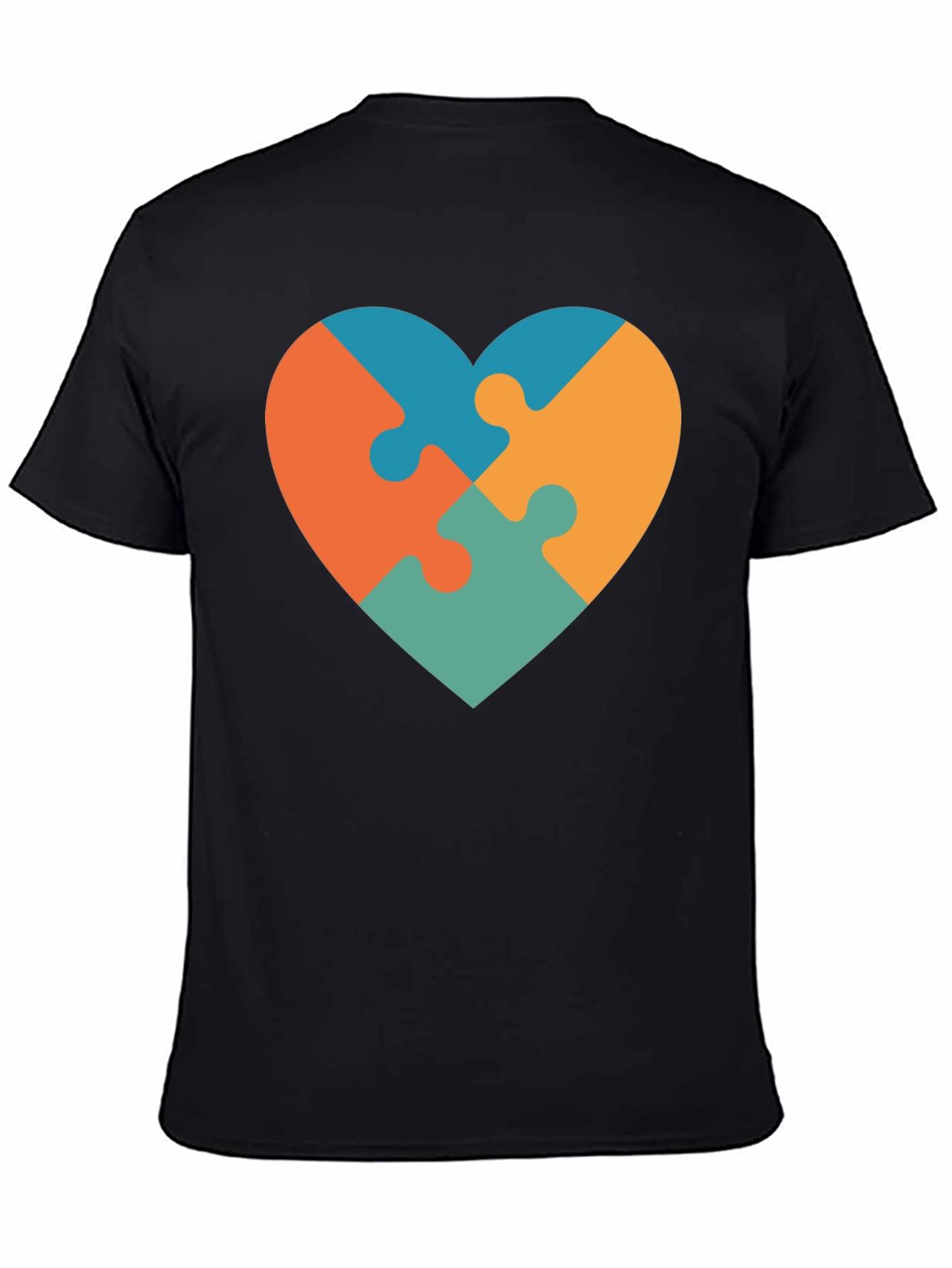 Heart Puzzle Piece T-Shirt - Autism Awareness