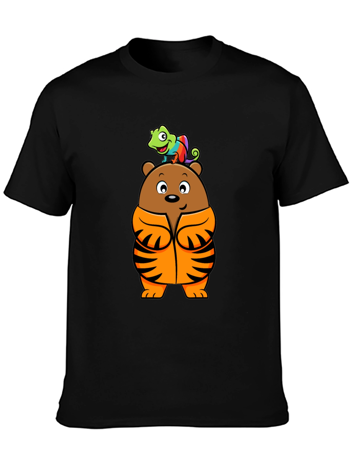 Bear and Chameleon Graphic Tee