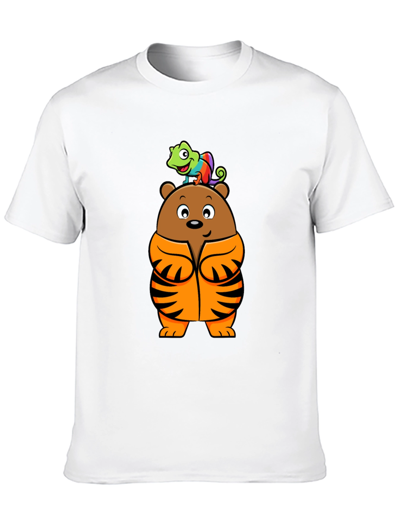 Bear and Chameleon Graphic Tee