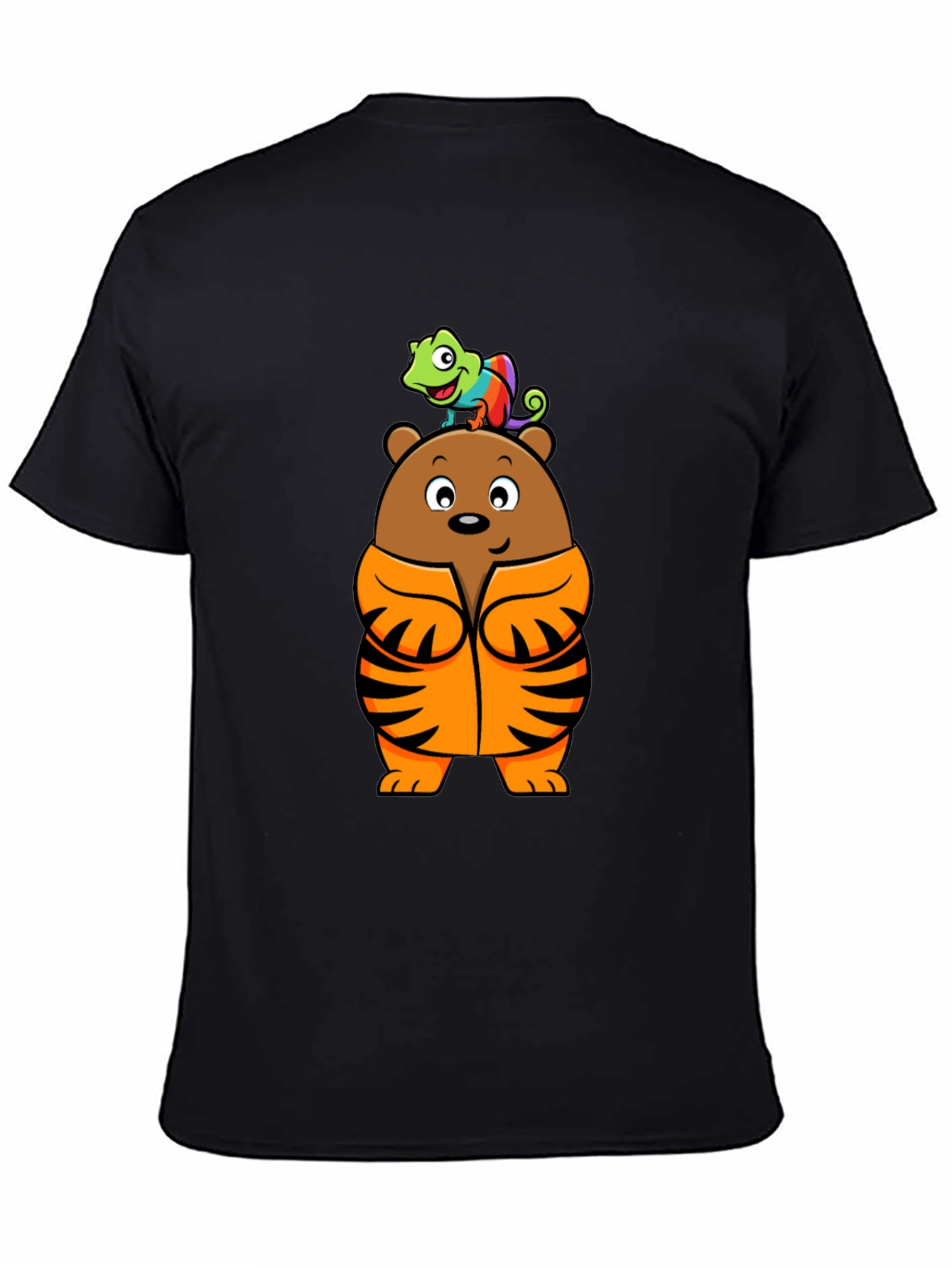 Bear and Chameleon Graphic Tee