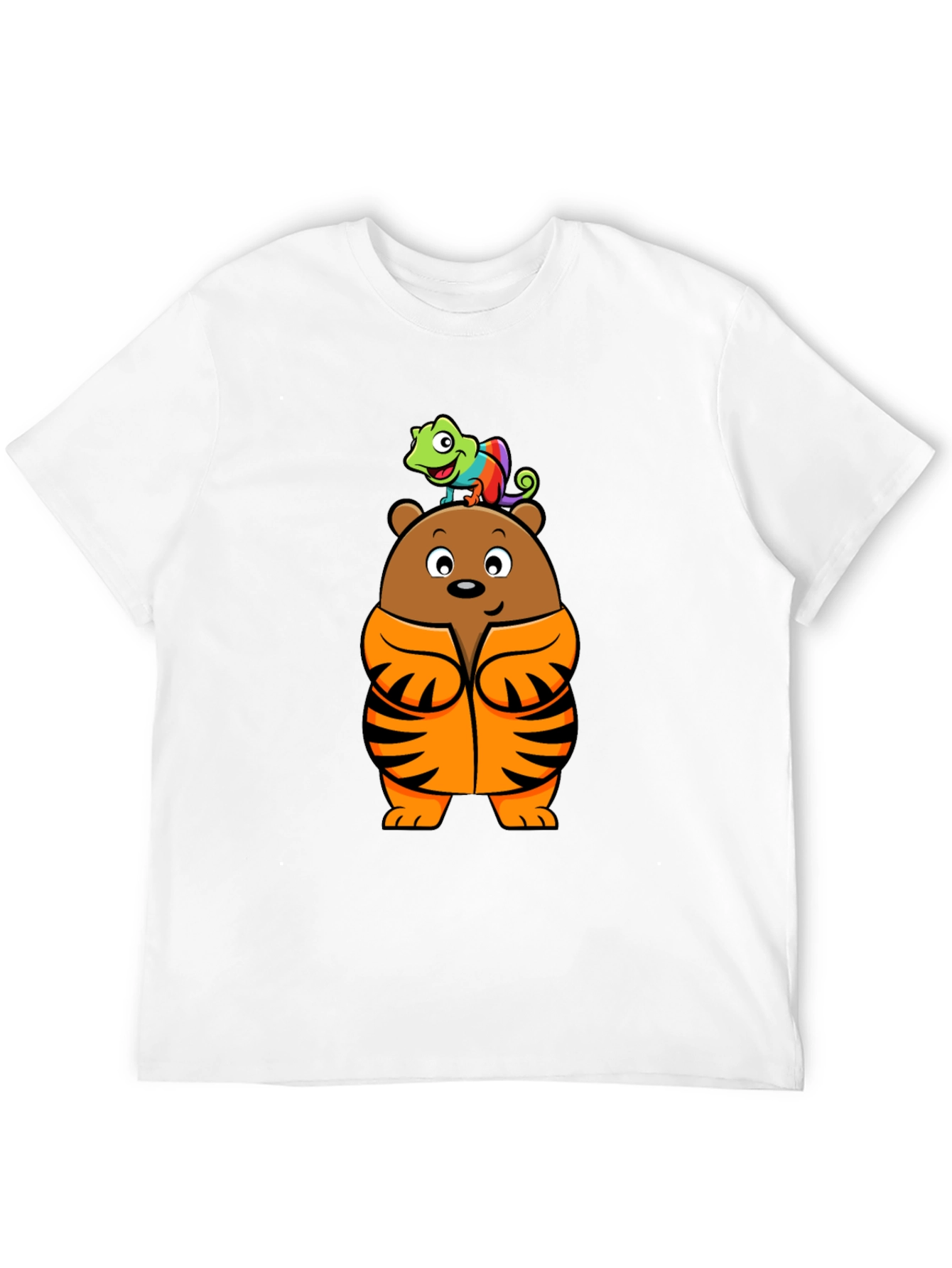 Bear and Chameleon Graphic Tee