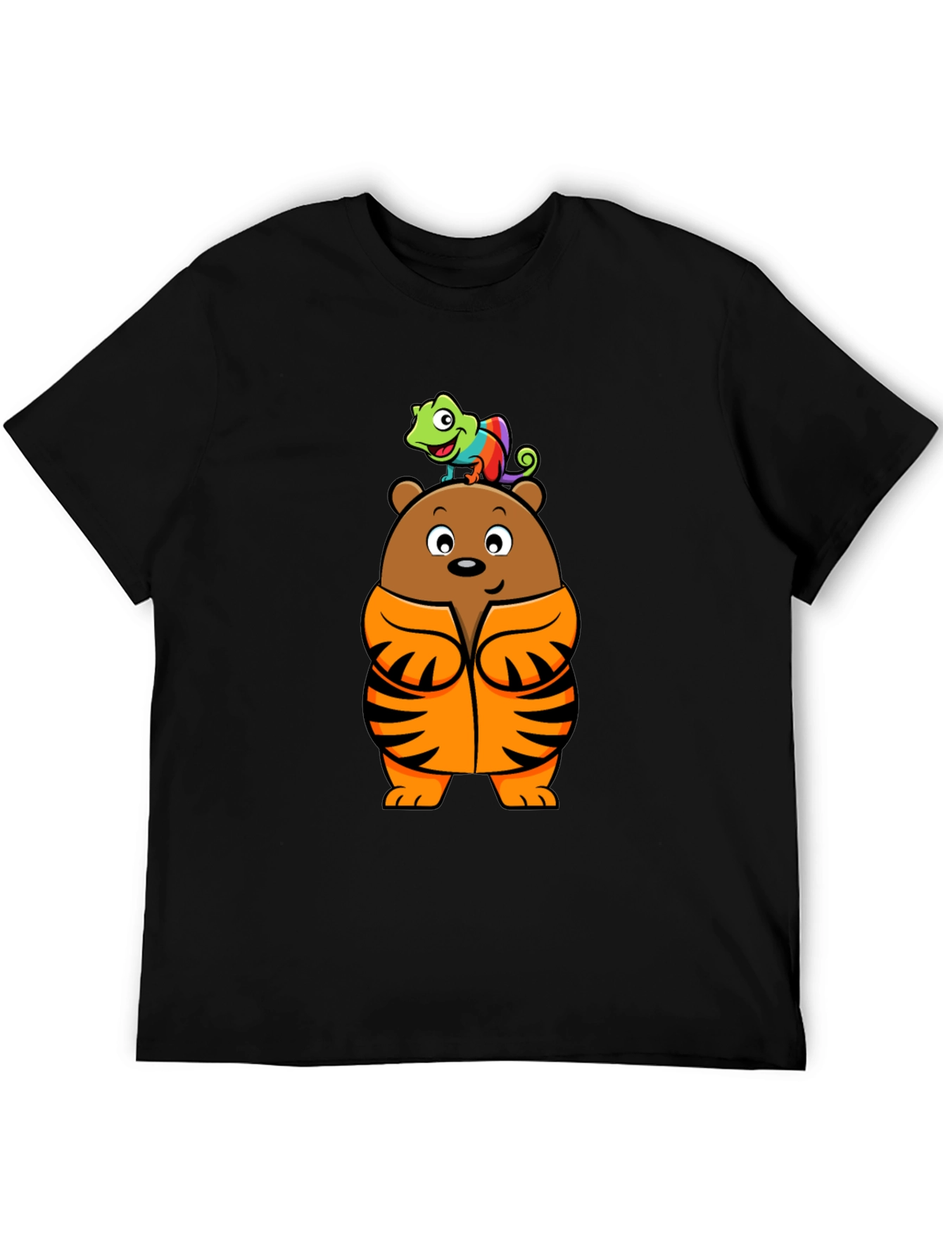 Bear and Chameleon Graphic Tee