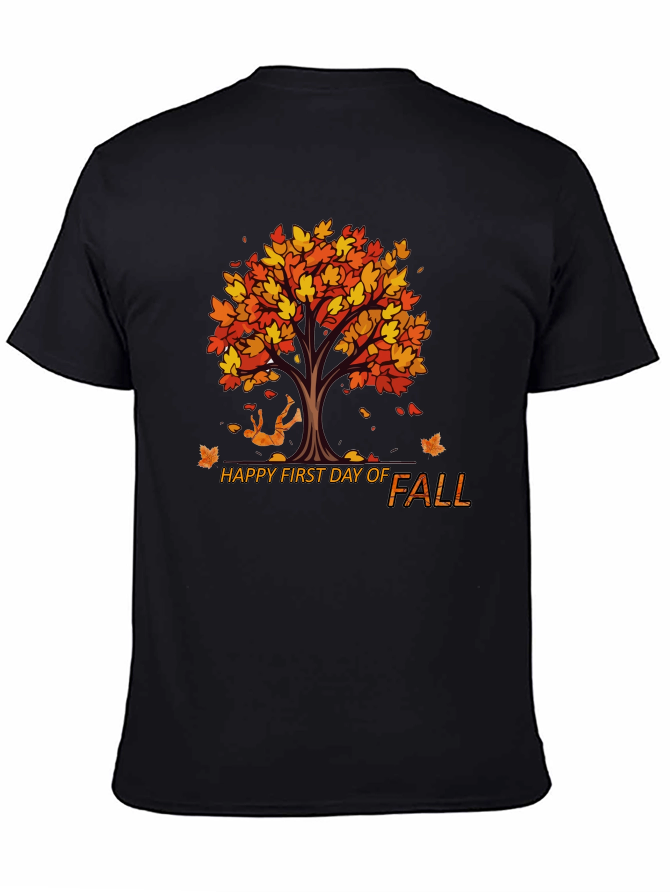 Happy First Day of Fall Black T-Shirt