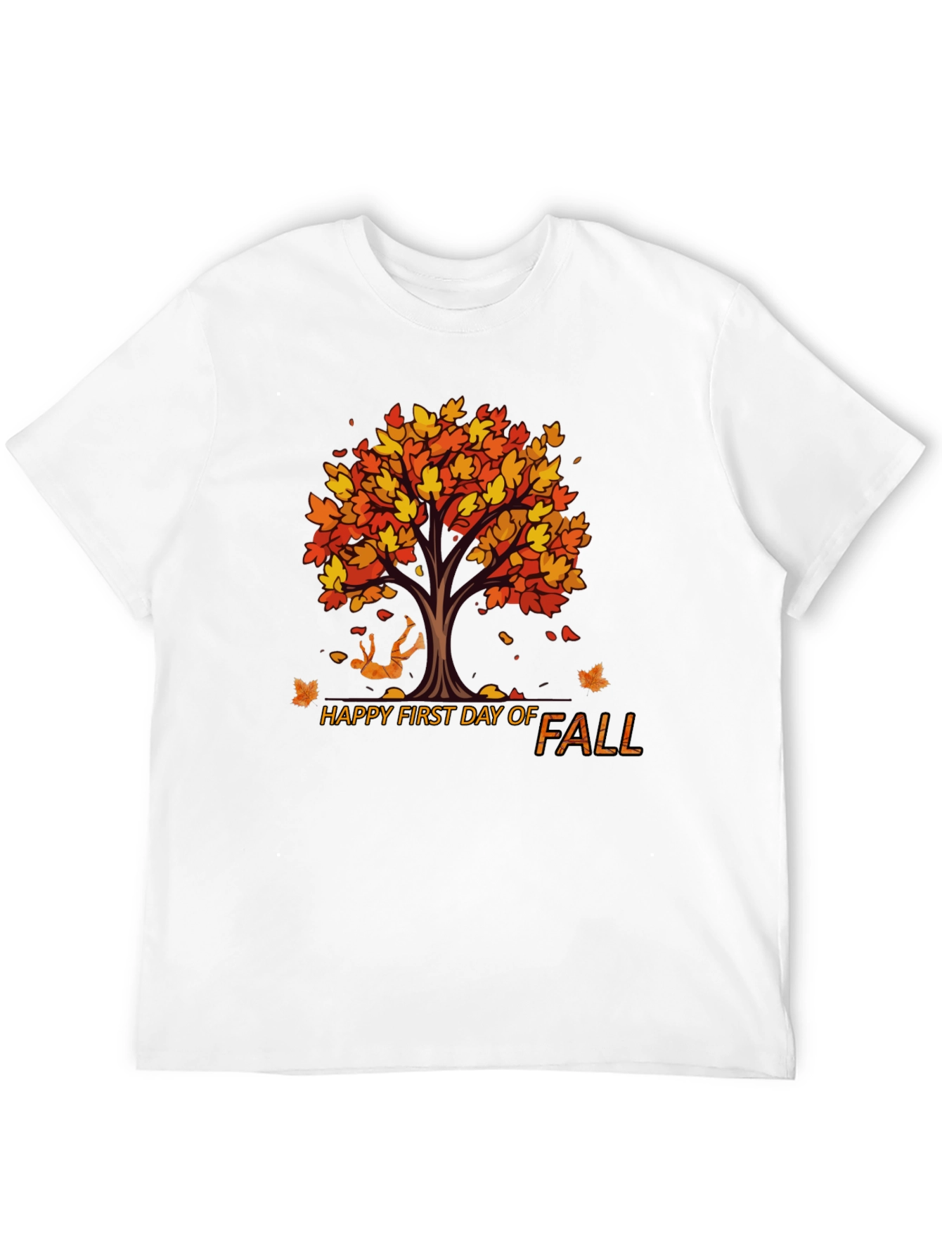 Happy First Day of Fall Black T-Shirt