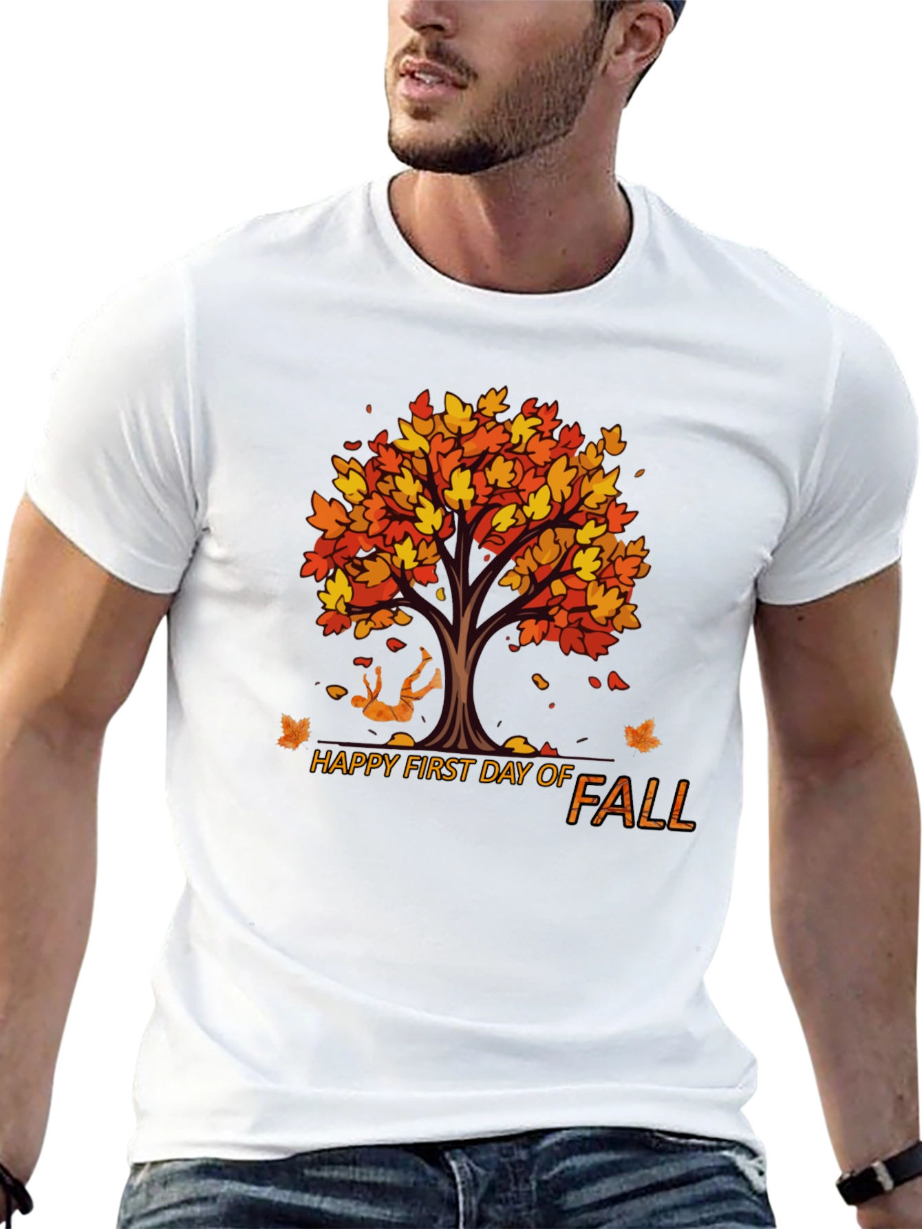 Happy First Day of Fall Black T-Shirt