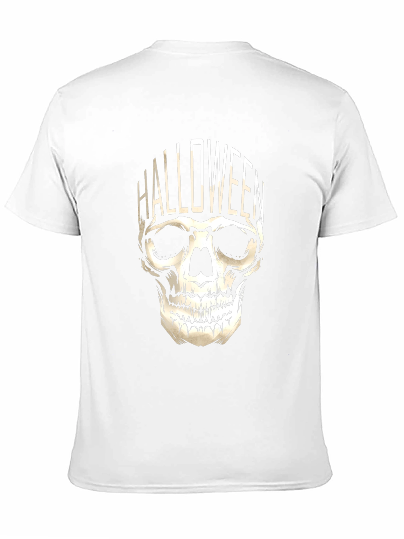 Halloween Skull Graphic Tee - Black