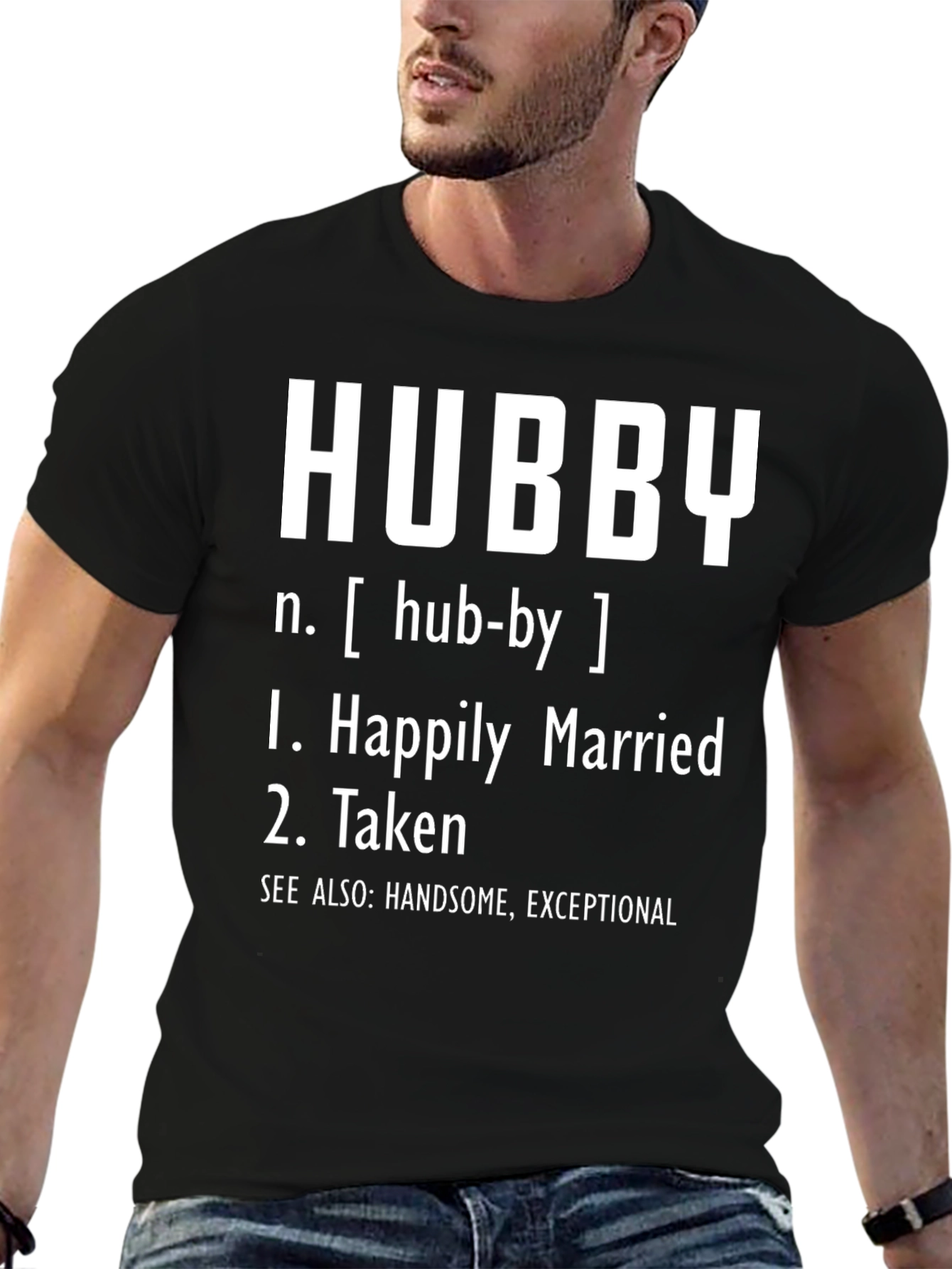 Hubby Definition Graphic Tee - Happily Married Taken