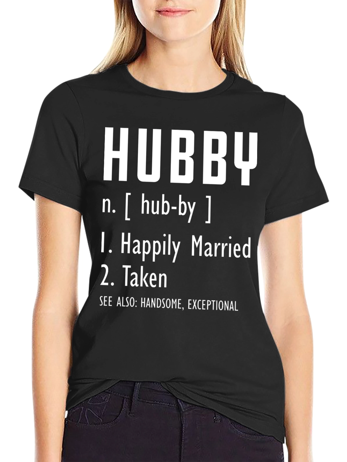 Hubby Definition Graphic Tee - Happily Married Taken