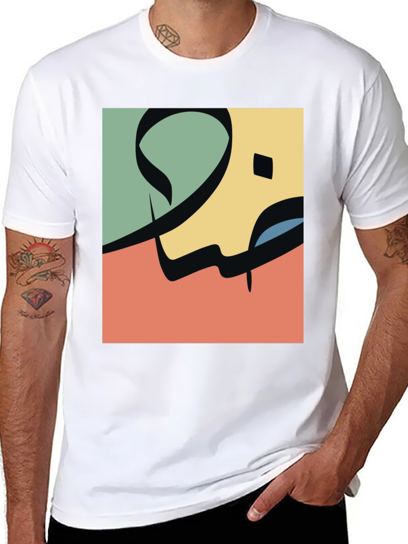 Abstract Arabic Calligraphy Design Tee