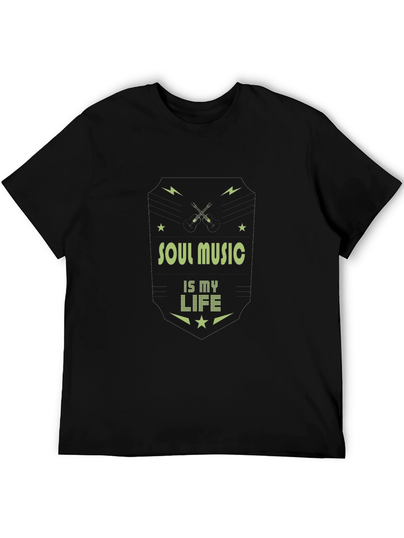 Soul Music Is My Life Graphic Tee - Black
