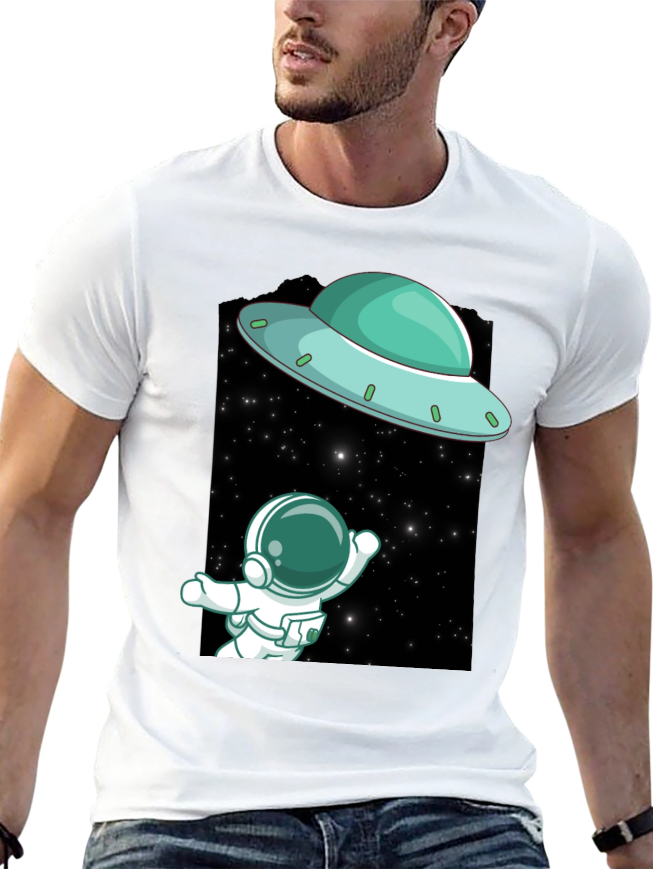 Astronaut & UFO Graphic Tee