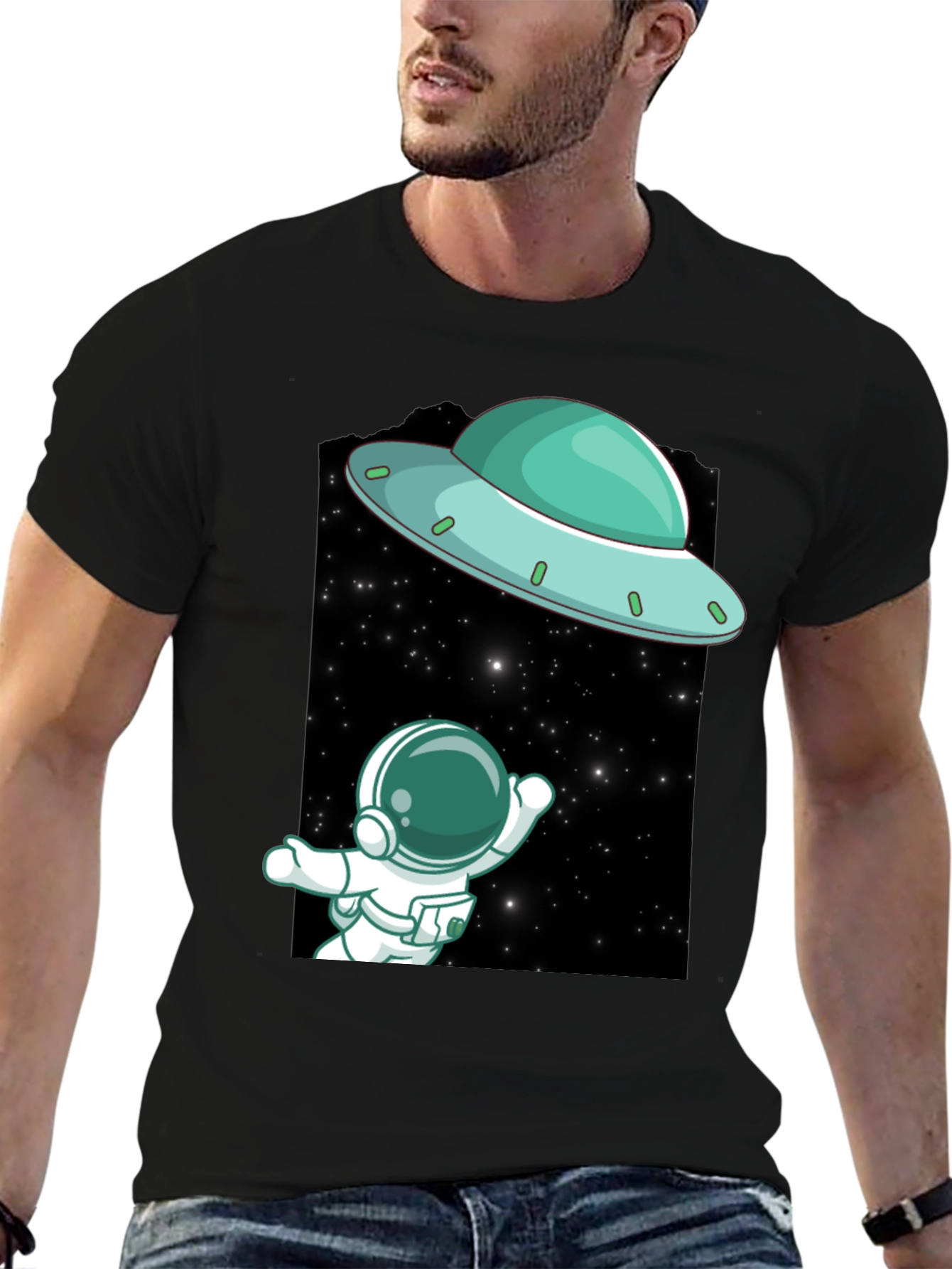 Astronaut & UFO Graphic Tee