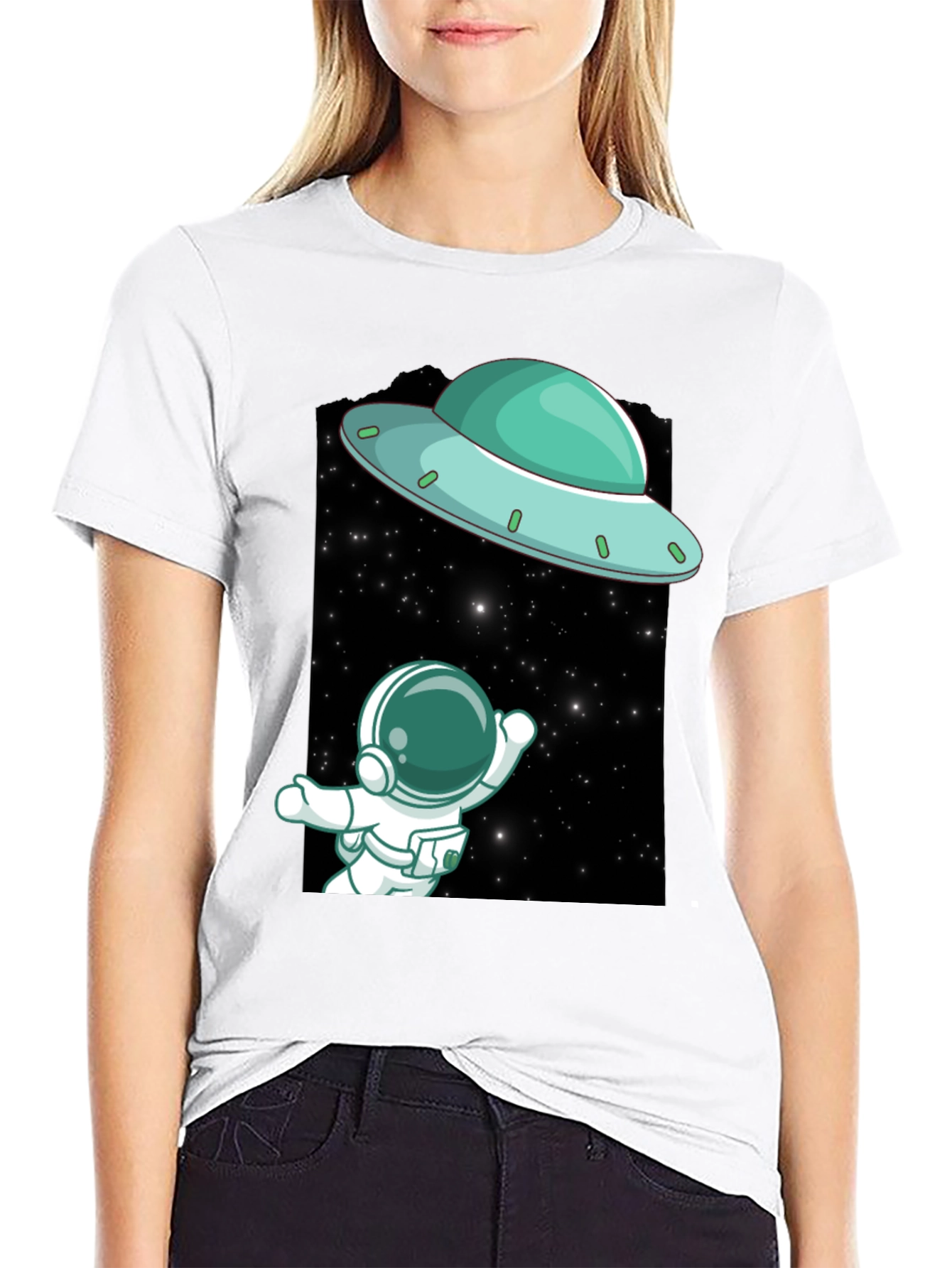 Astronaut & UFO Graphic Tee