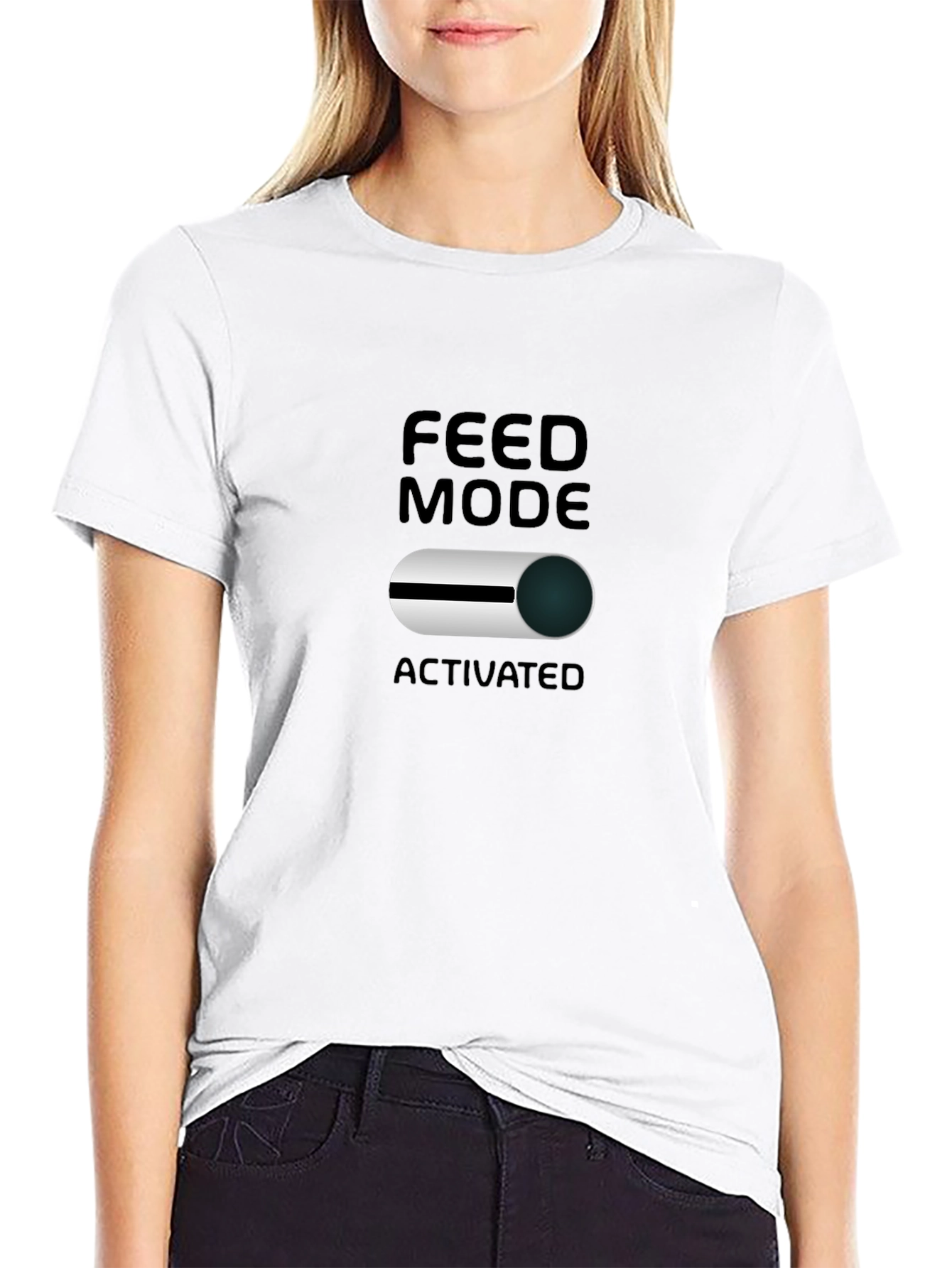 Feed Mode Activated Black T-Shirt