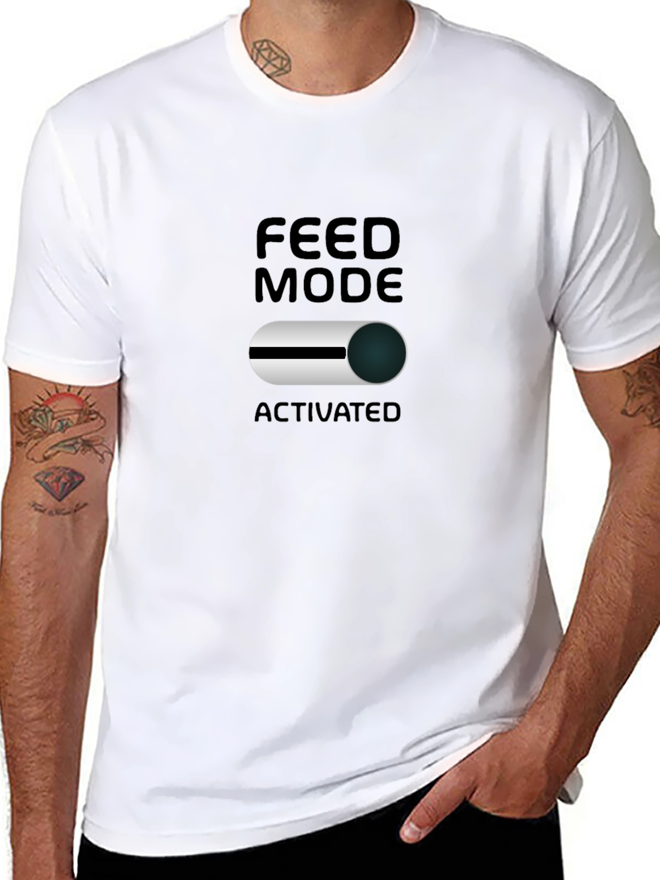 Feed Mode Activated Black T-Shirt