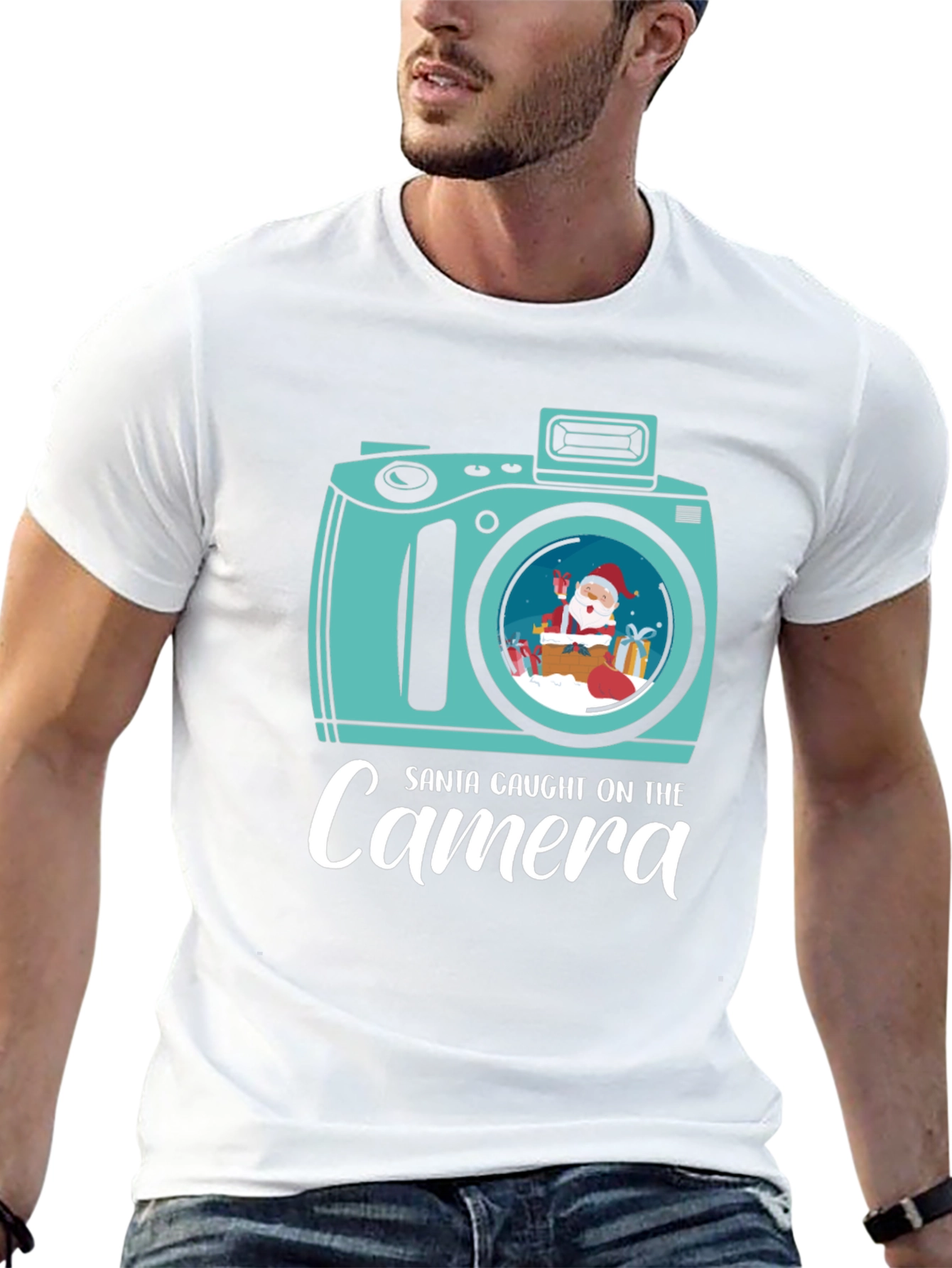 Santa Caught on Camera Graphic Tee
