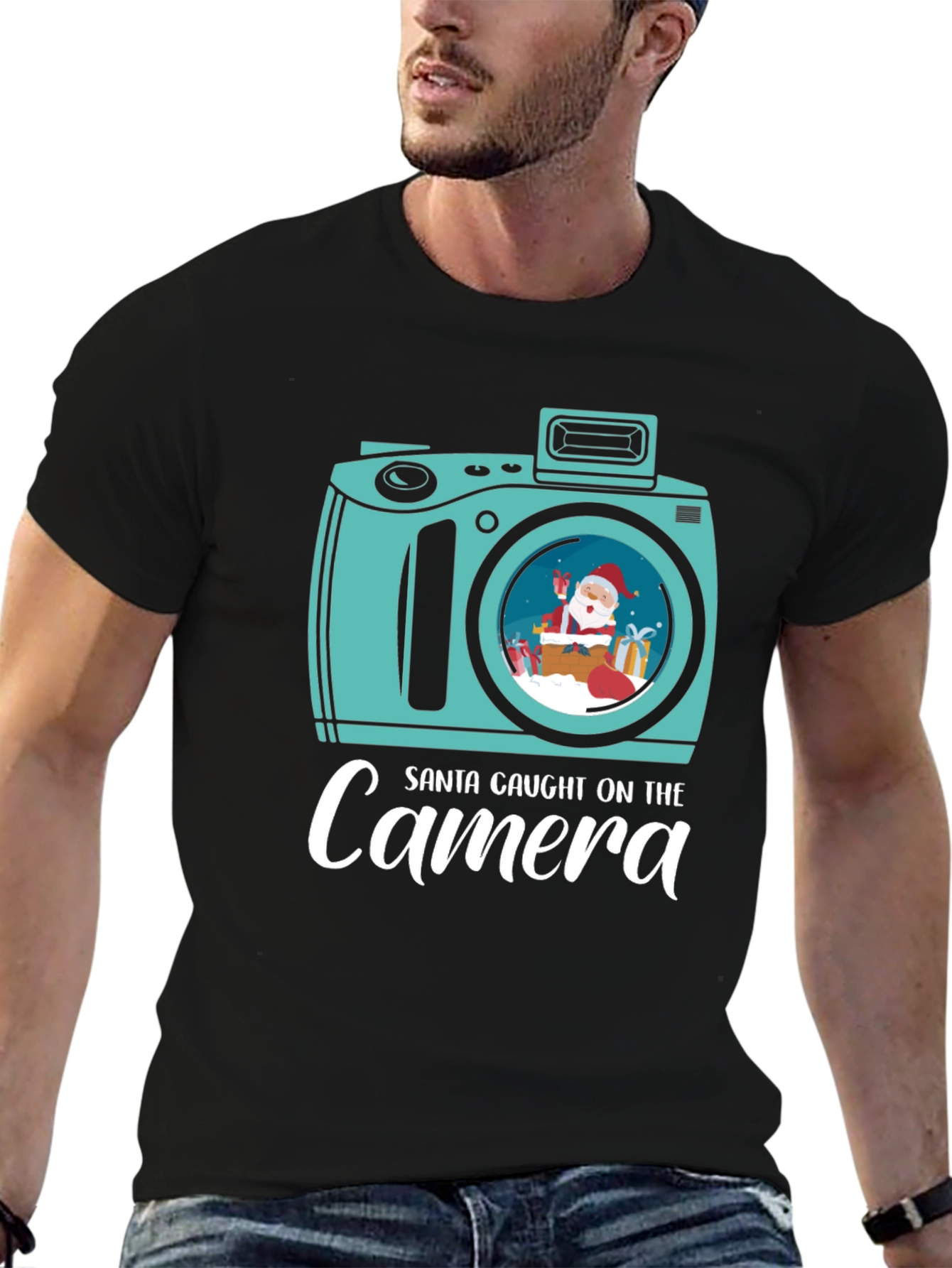 Santa Caught on Camera Graphic Tee