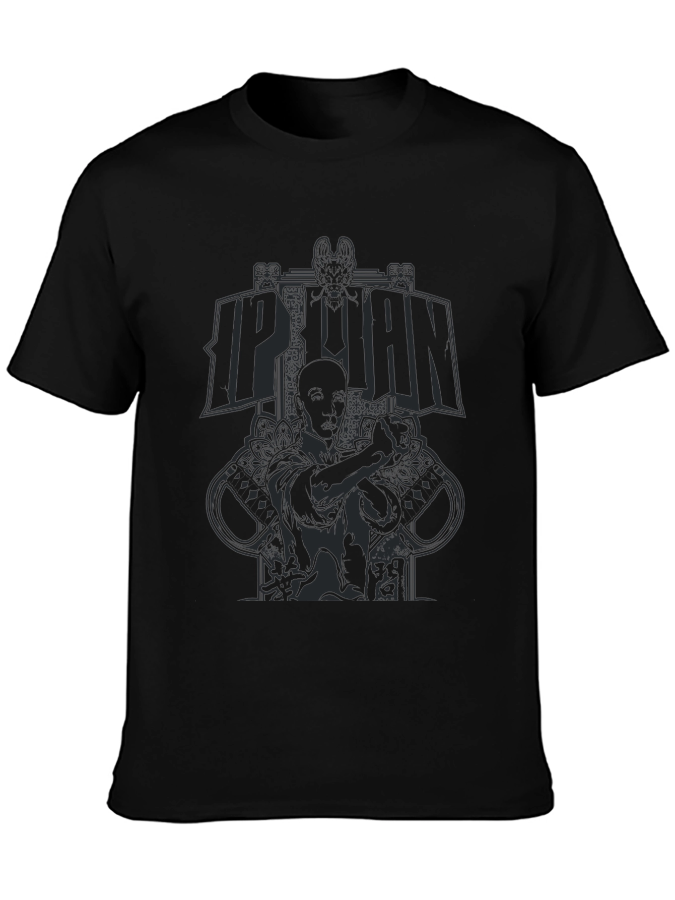 Ip Man Graphic Print Black T-Shirt