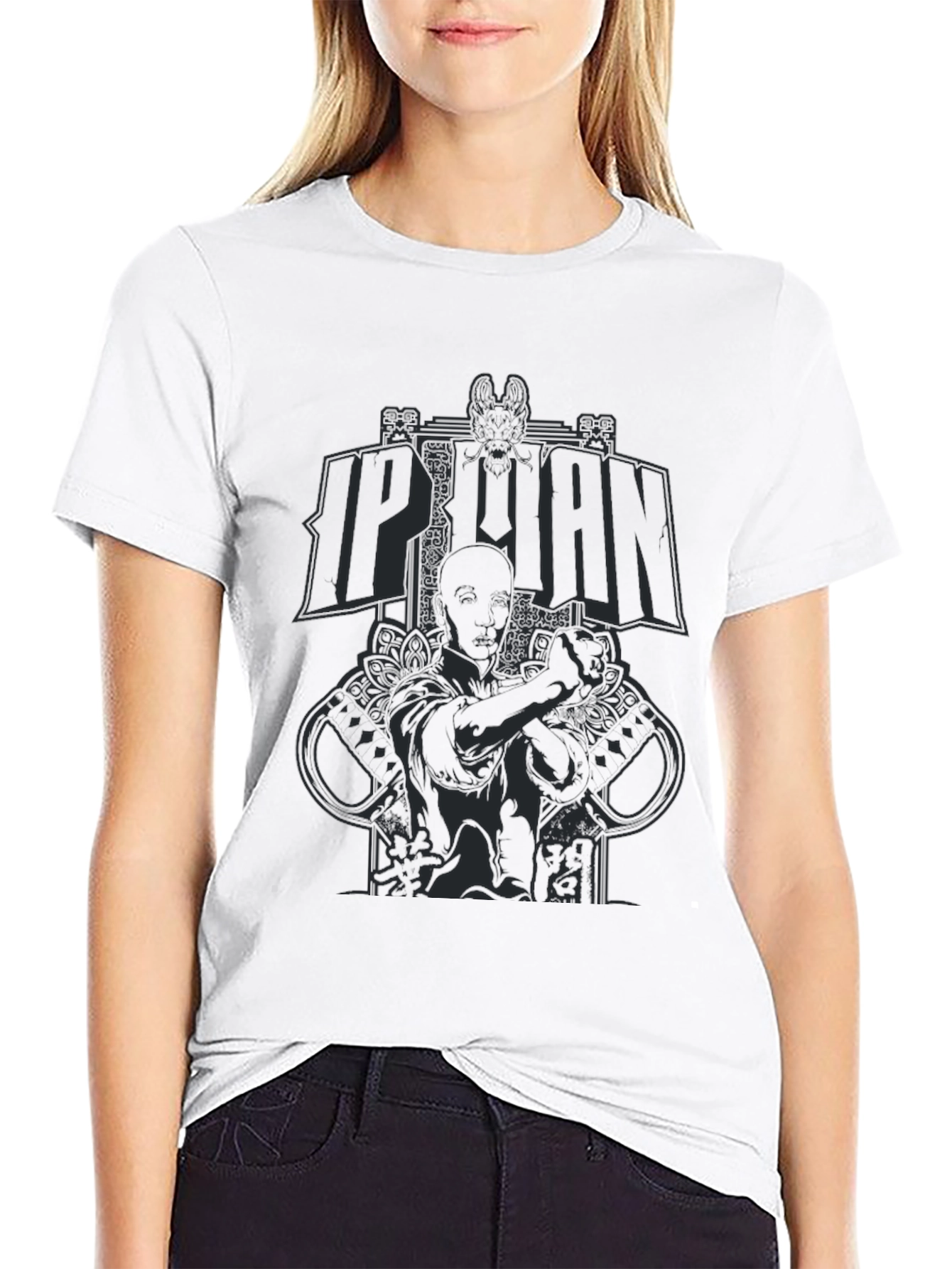 Ip Man Graphic Print Black T-Shirt
