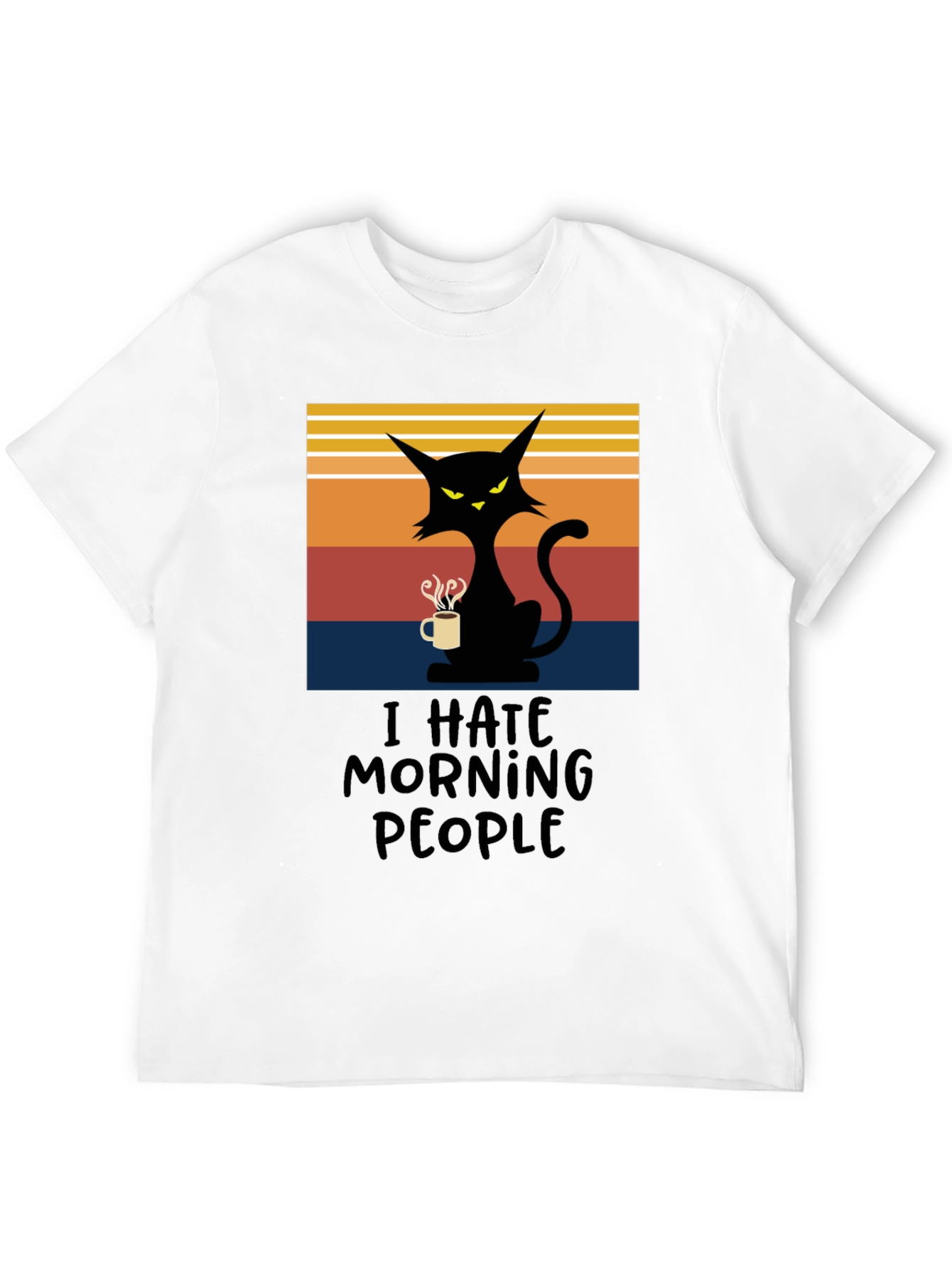 I Hate Morning People Cat T-Shirt