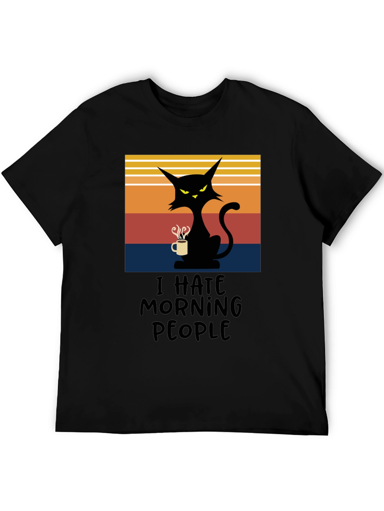 I Hate Morning People Cat T-Shirt