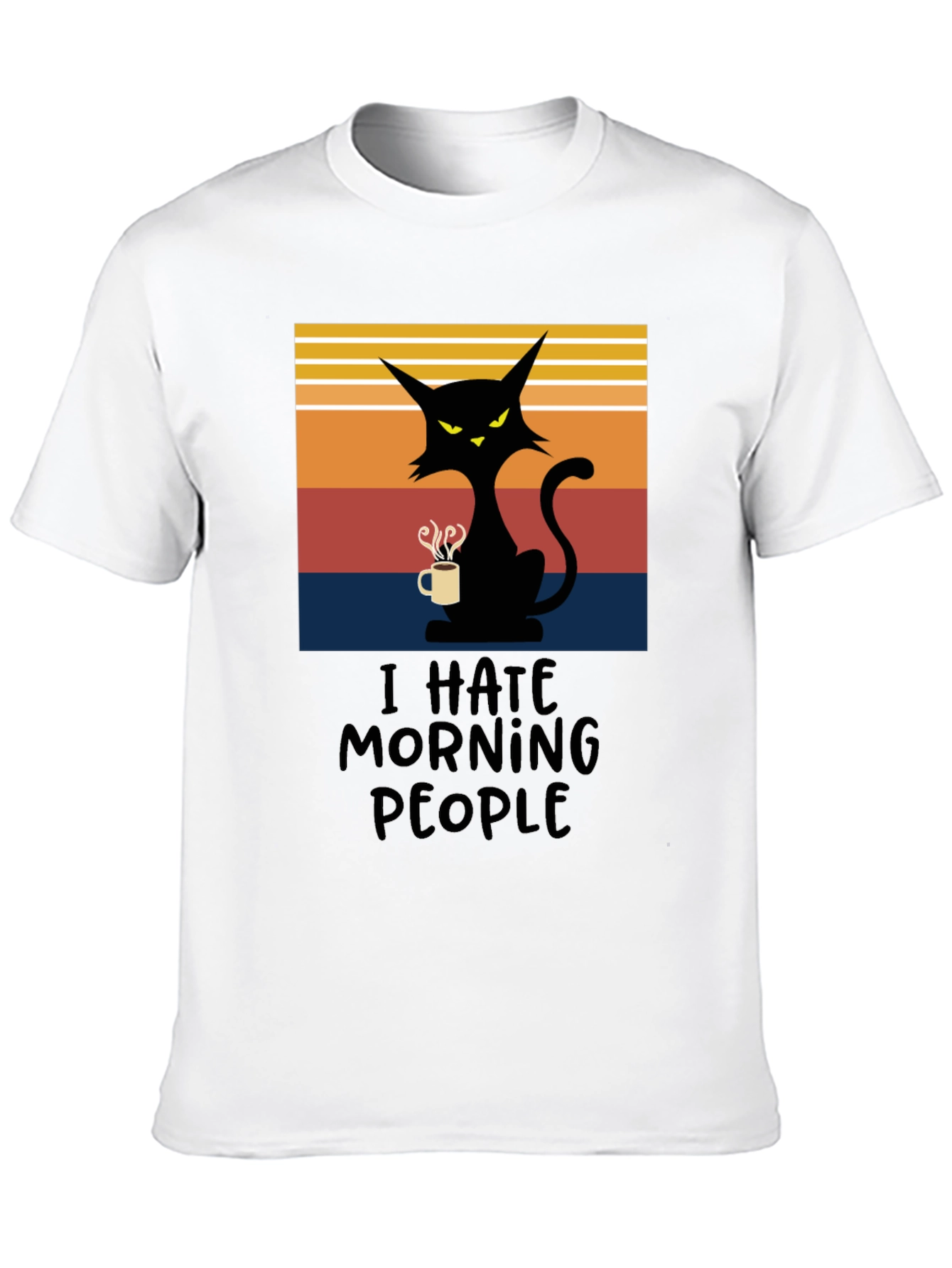 I Hate Morning People Cat T-Shirt