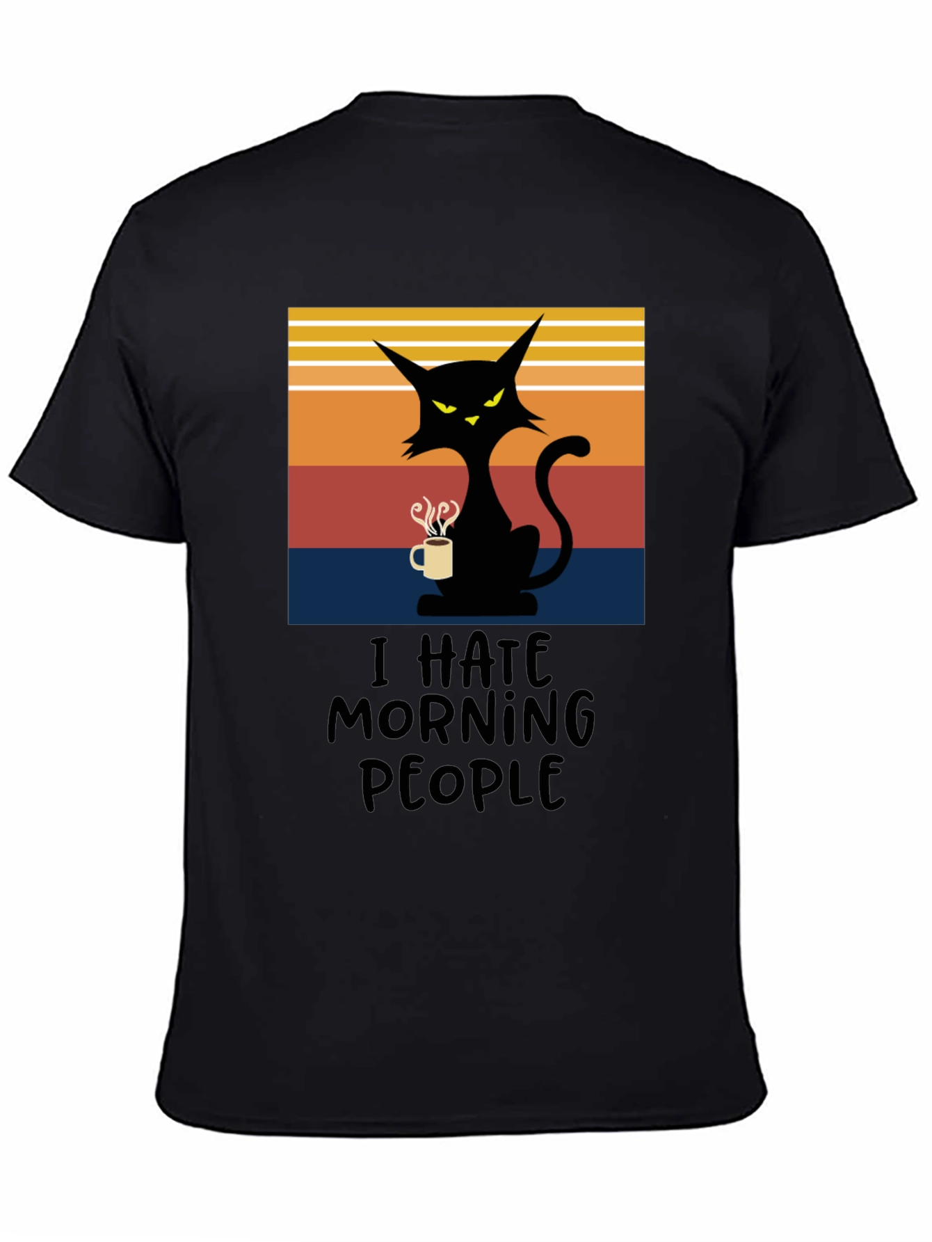 I Hate Morning People Cat T-Shirt