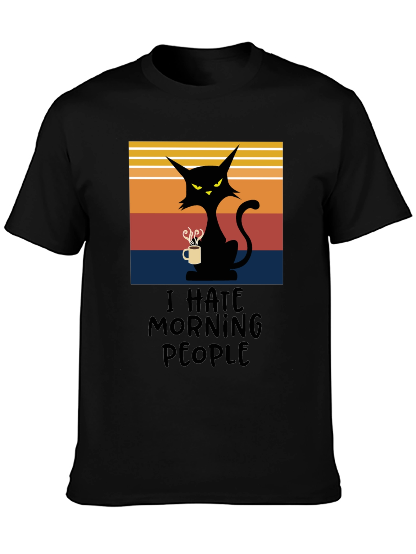 I Hate Morning People Cat T-Shirt